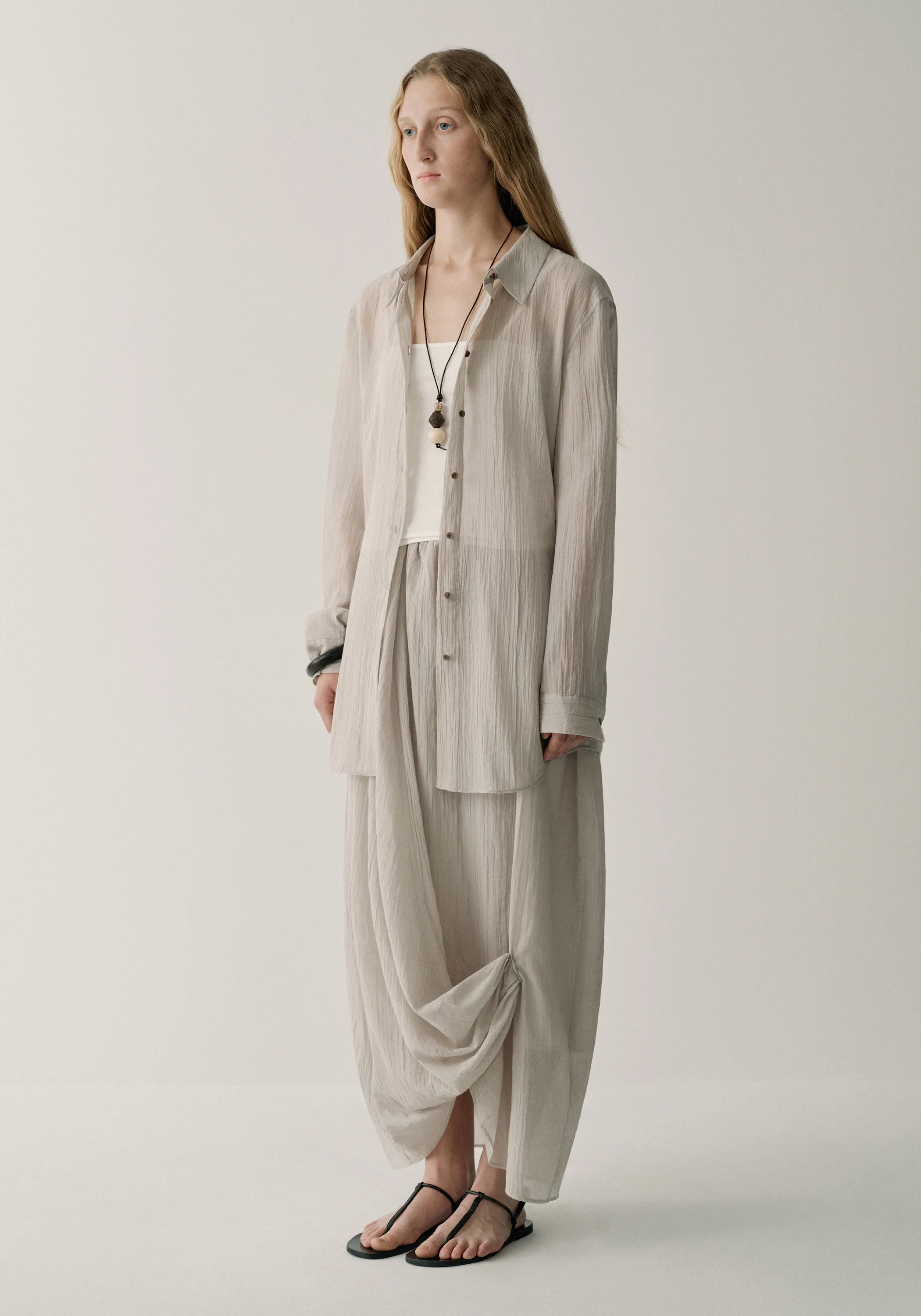 Textured Cotton Skirt - Image 4