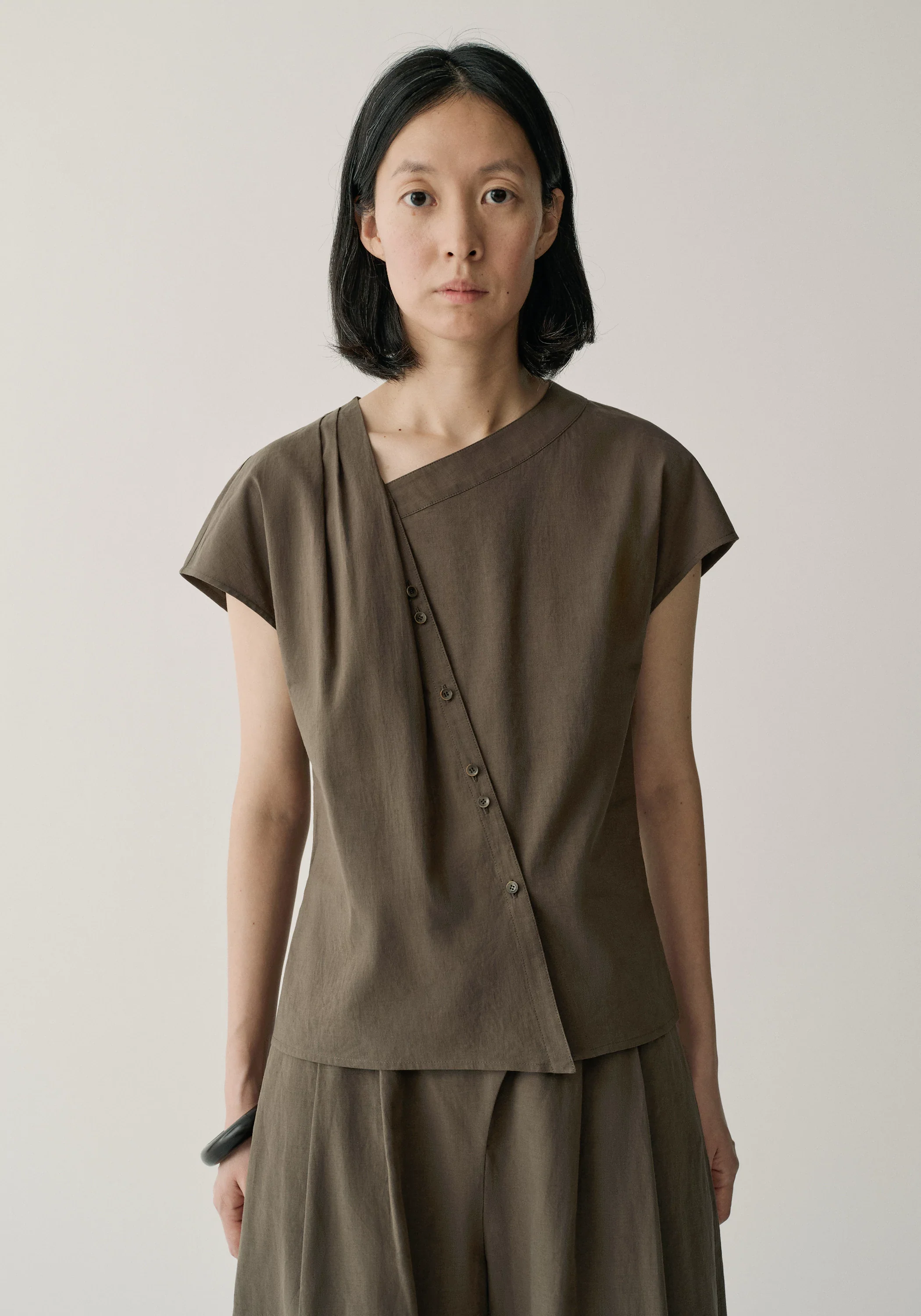 Asymmetric V-neck Top
