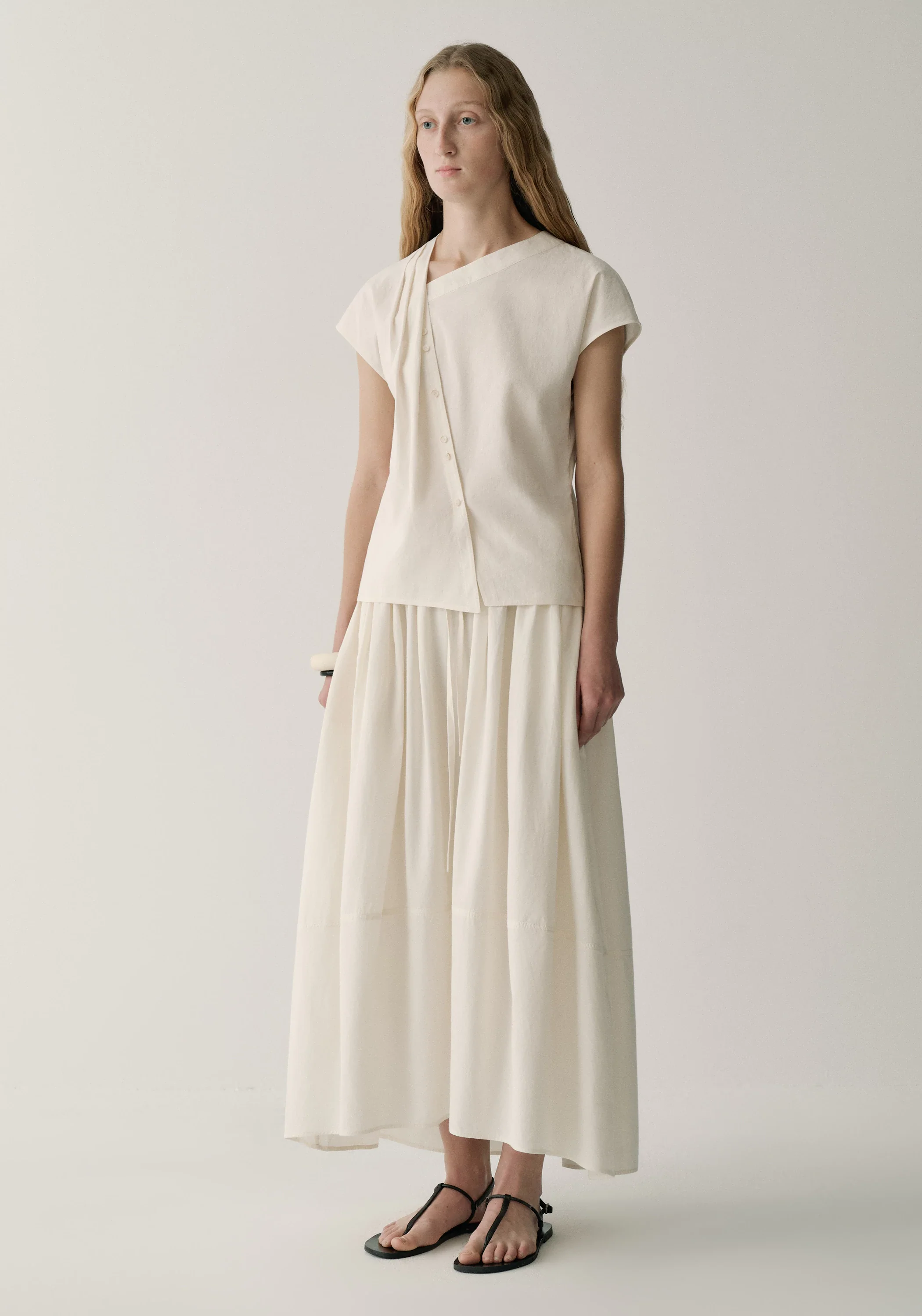 Asymmetric V-neck Top - Image 12