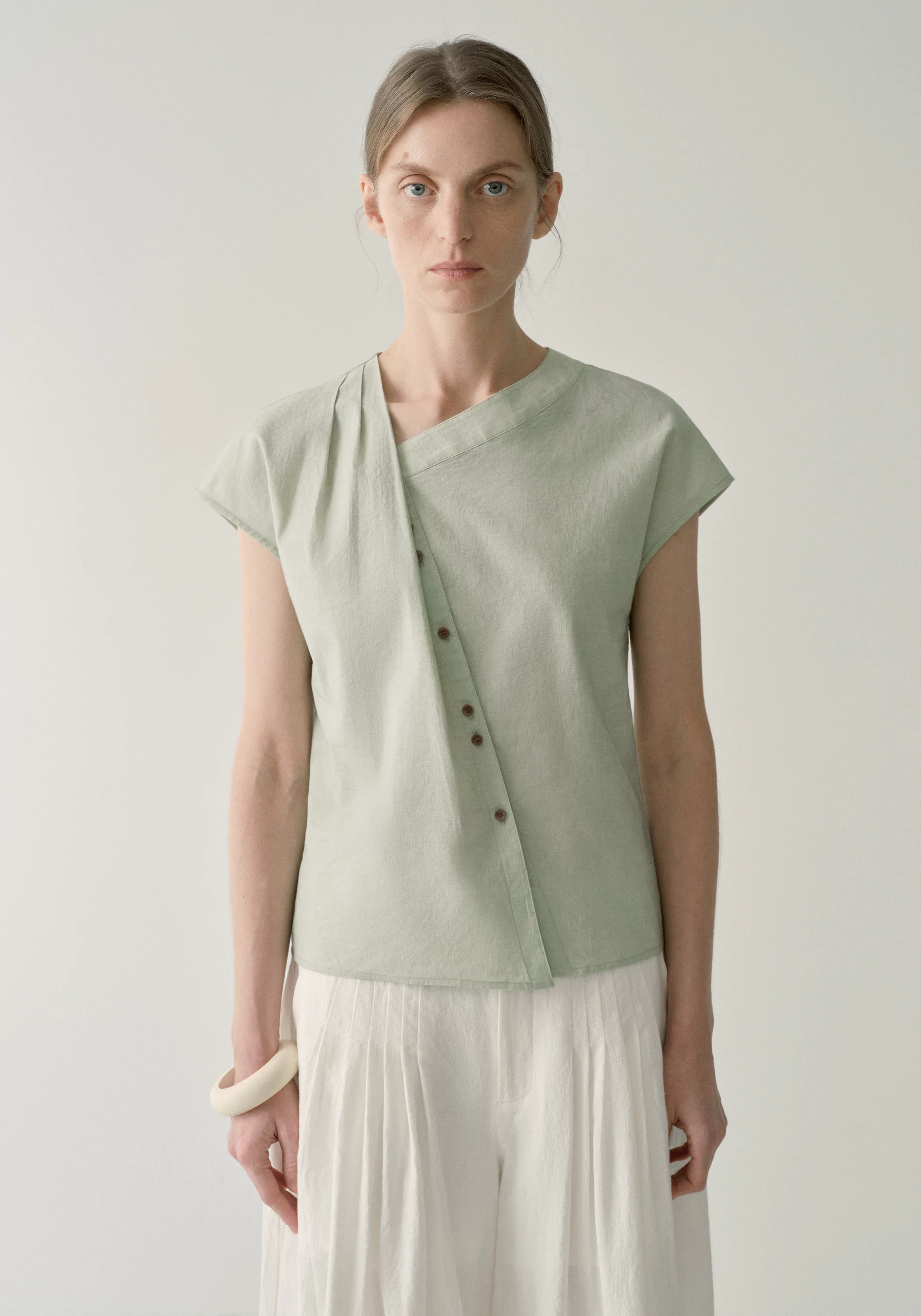 Asymmetric V-neck Top - Image 18