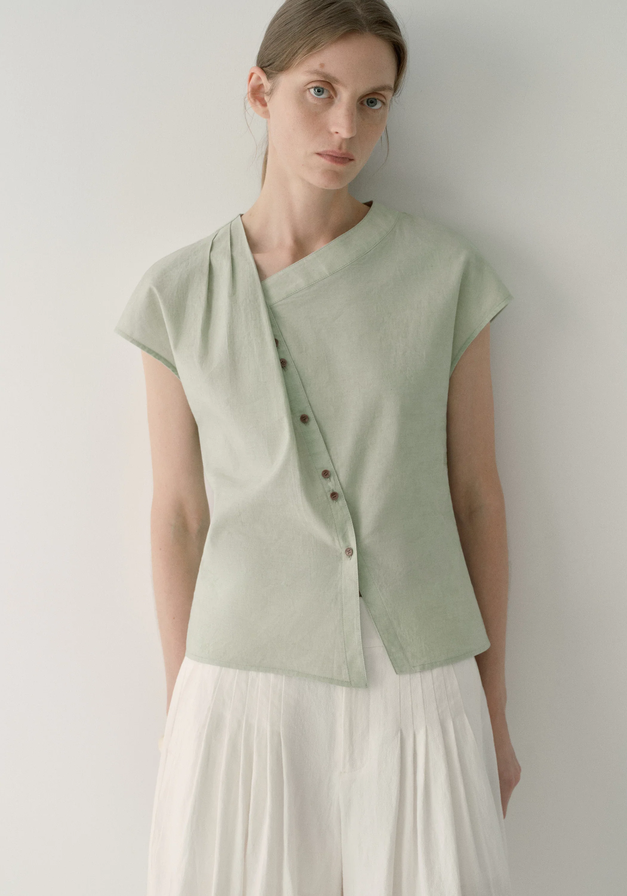 Asymmetric V-neck Top - Image 22