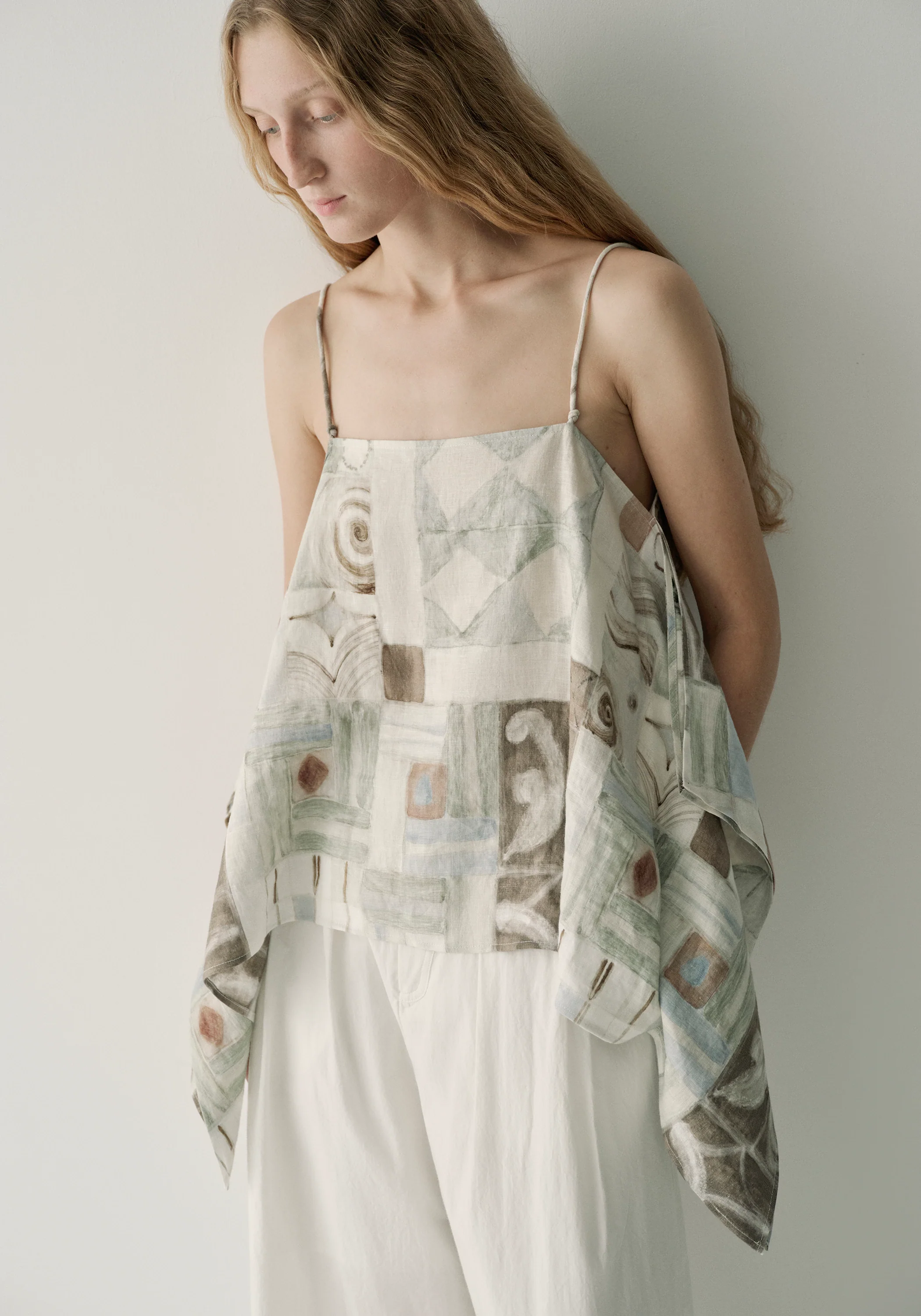 Patterned Linen Cami Top - Image 8