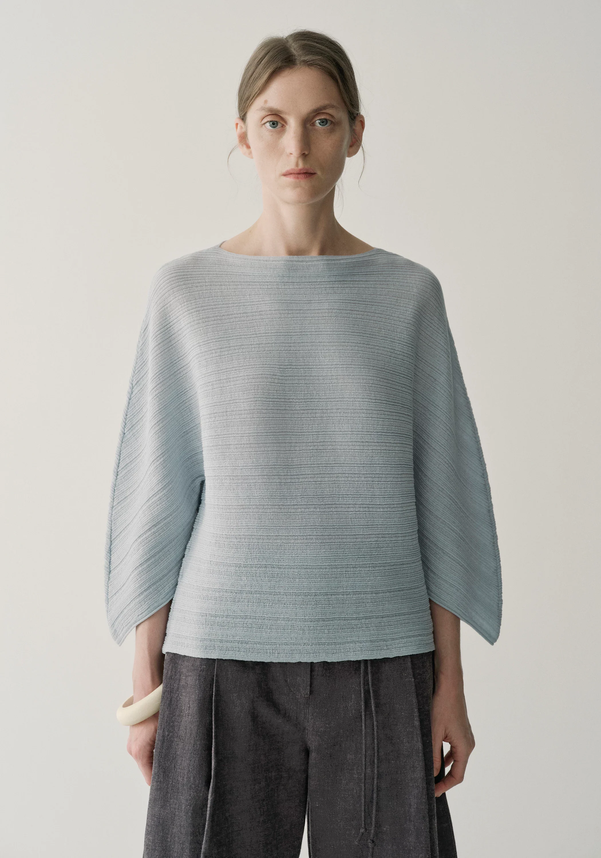 Merino Wool Ribbed Pullover