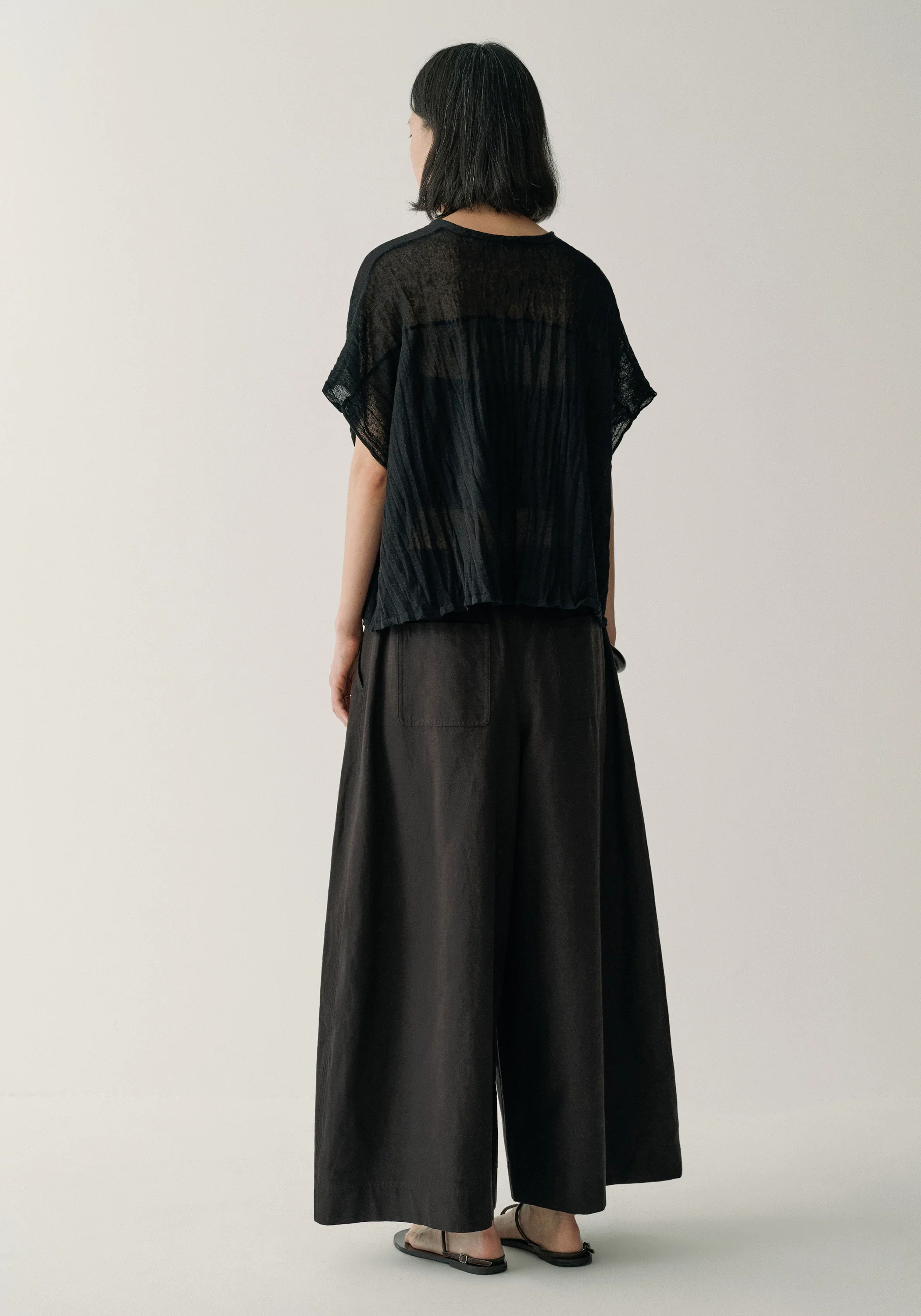 Pleated Semi-sheer Pullover - Image 12