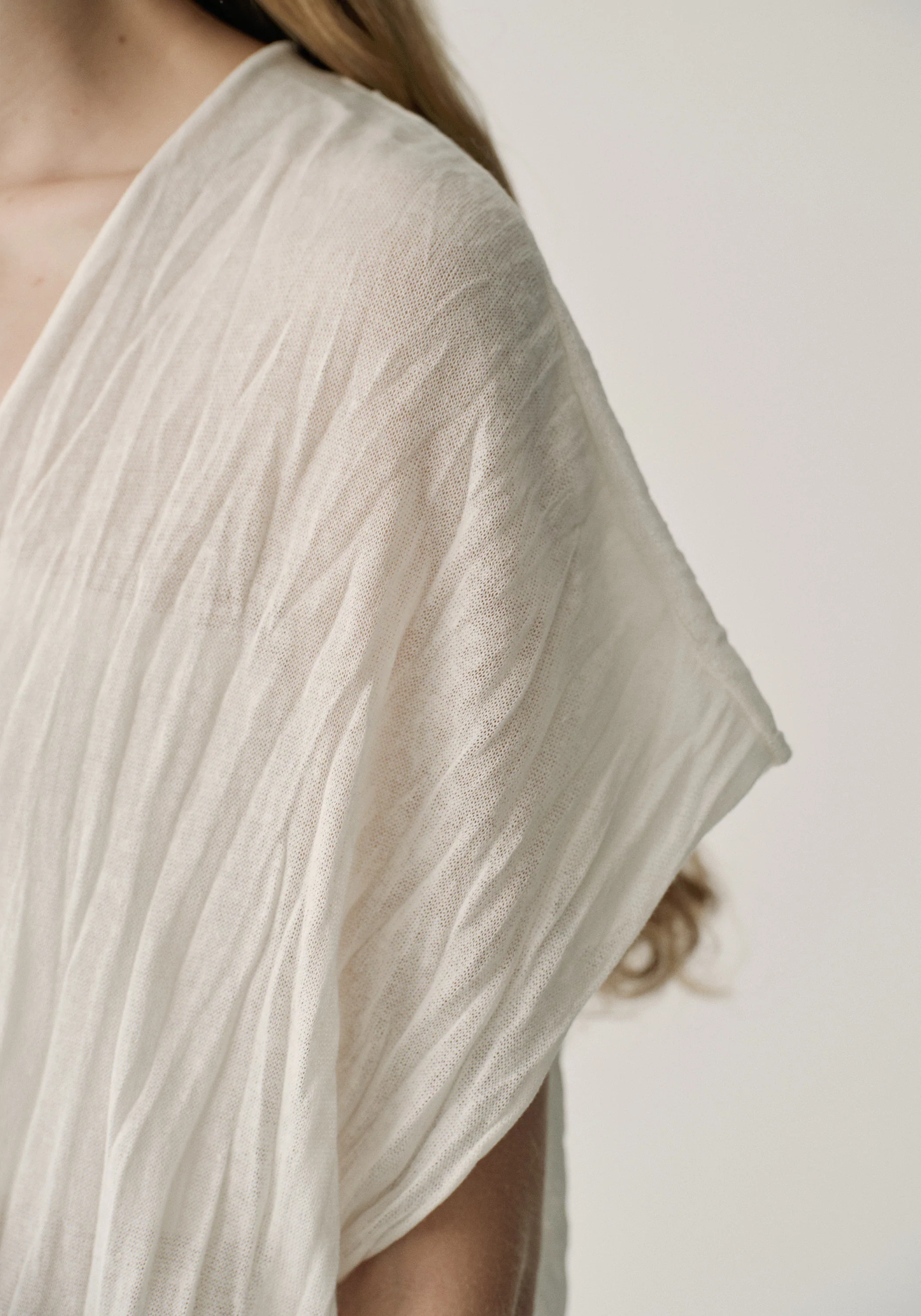 Pleated Semi-sheer Pullover - Image 7