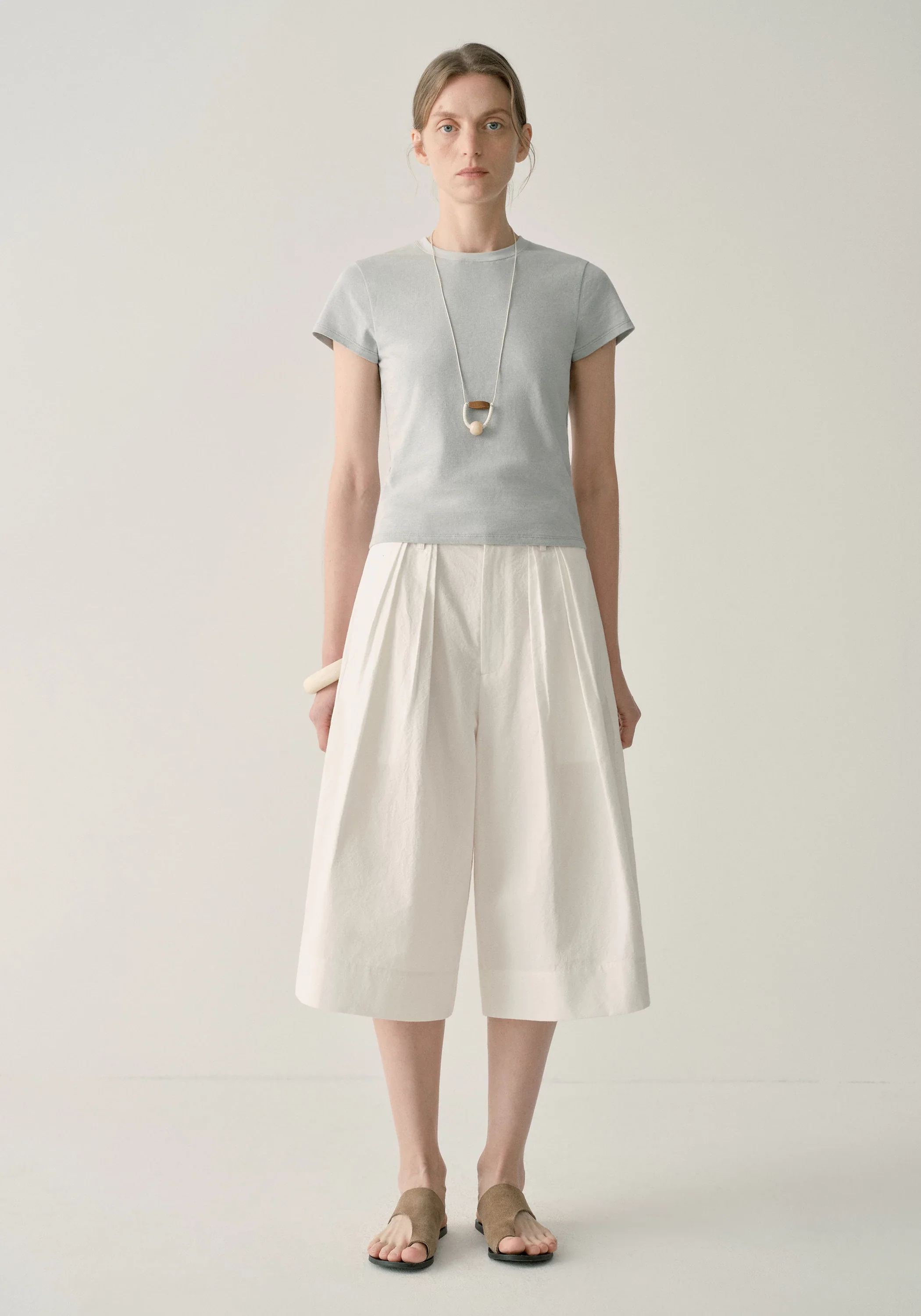 Pleated Wide-leg Culottes - Image 10