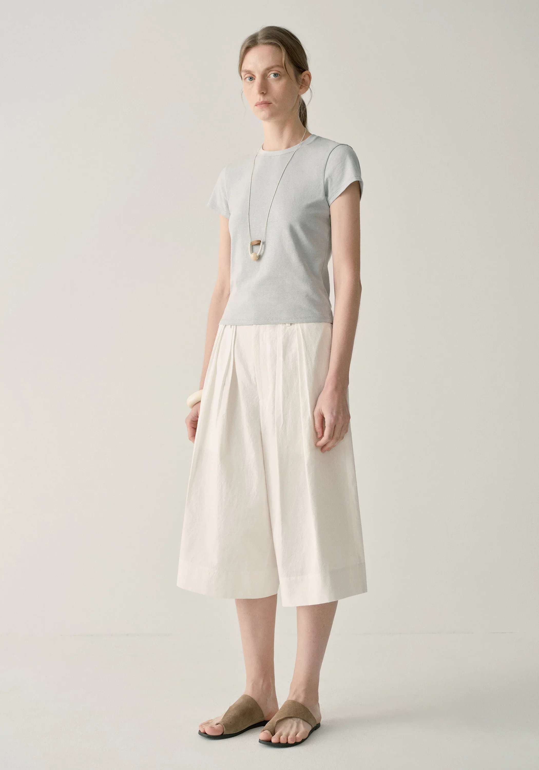Pleated Wide-leg Culottes - Image 11