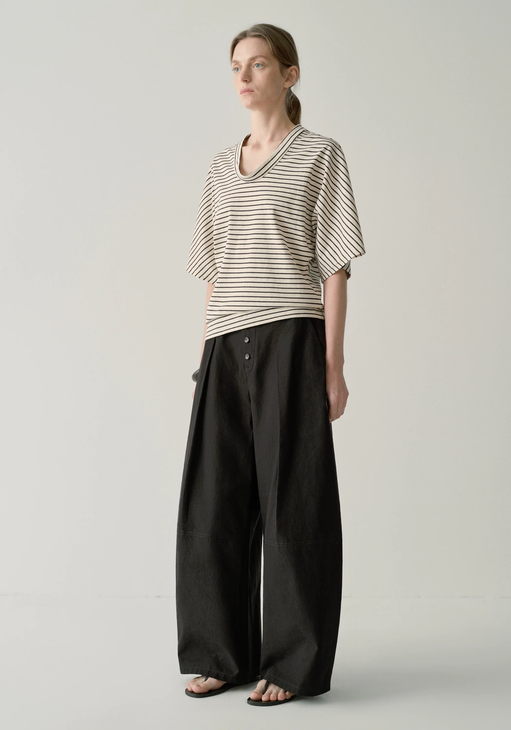 Cotton-silk Buttoned Pants - Image 3