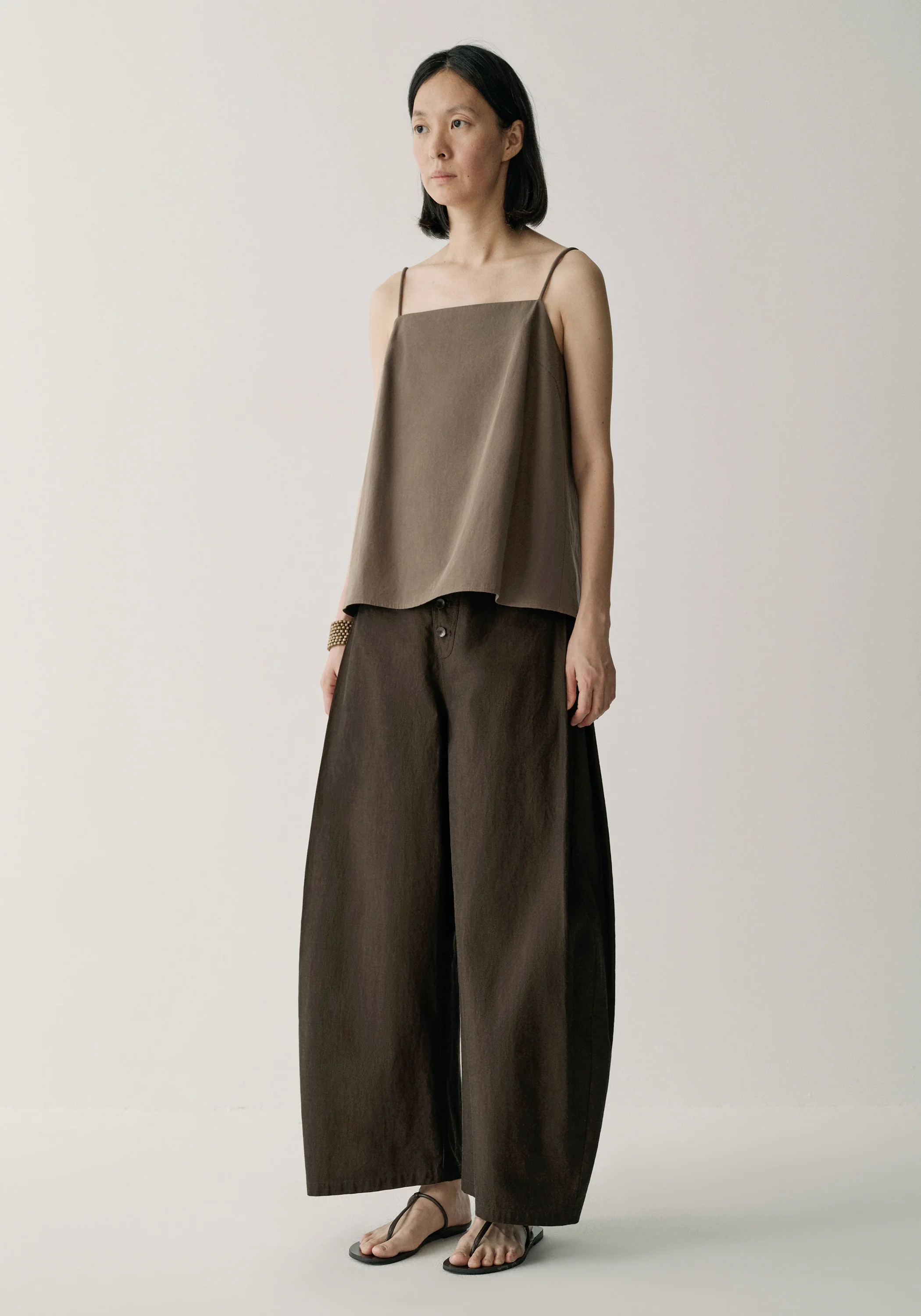 Side-pleats Cotton Pants - Image 3