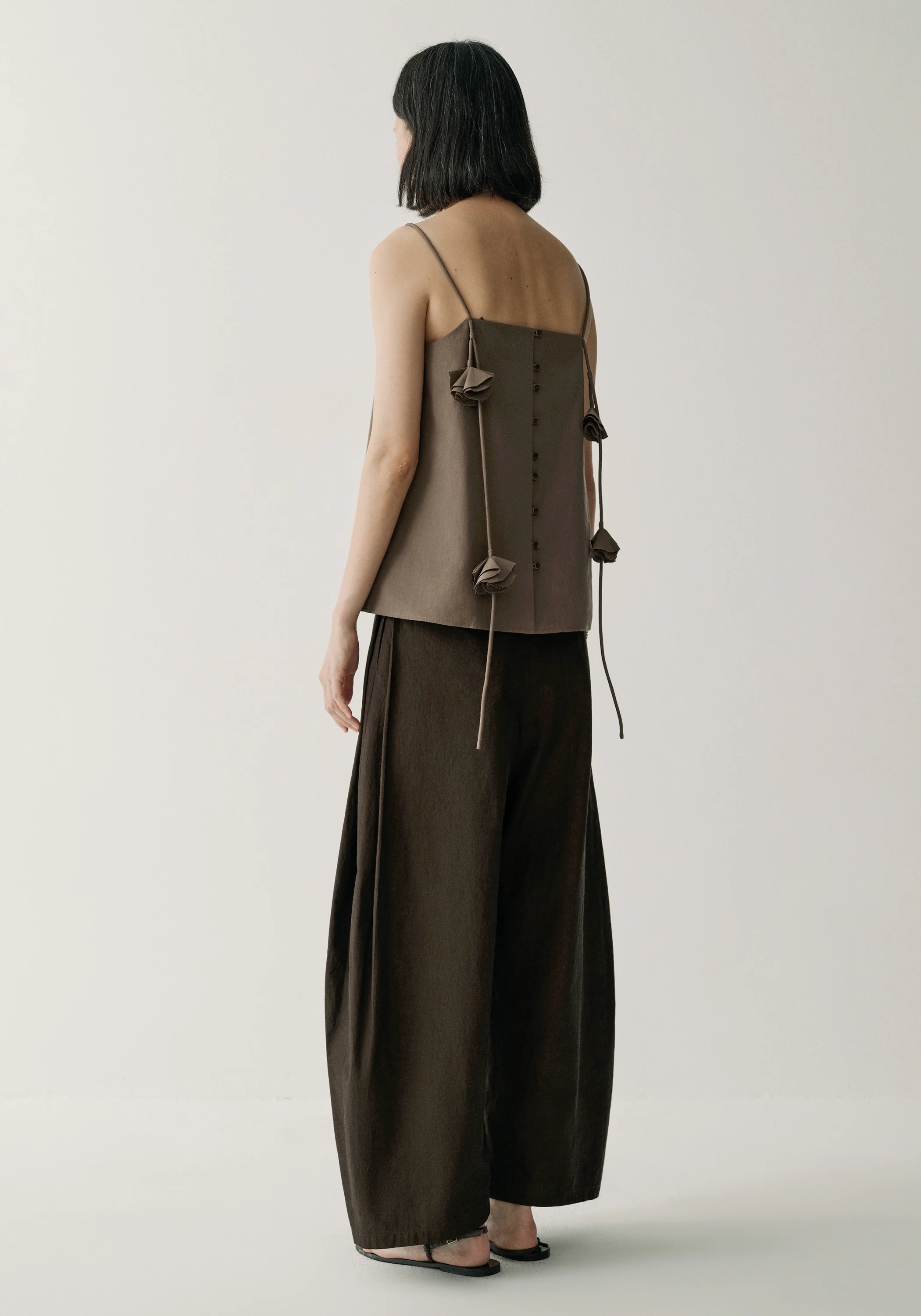 Side-pleats Cotton Pants - Image 4