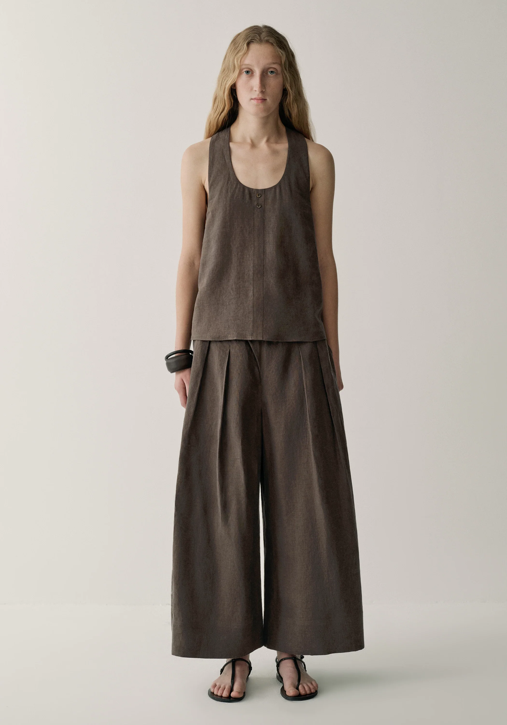 Linen Cropped Pants