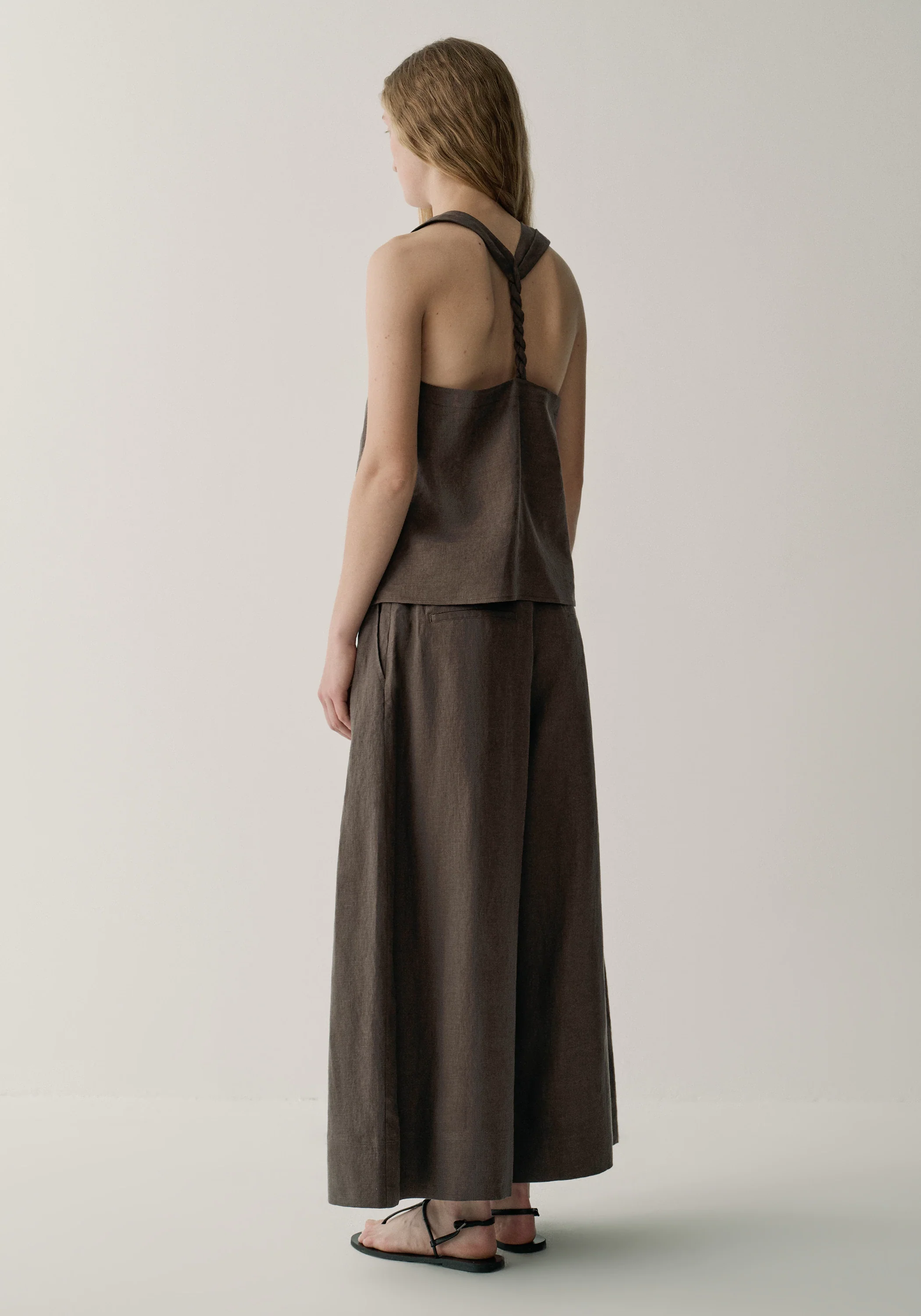 Linen Cropped Pants - Image 4