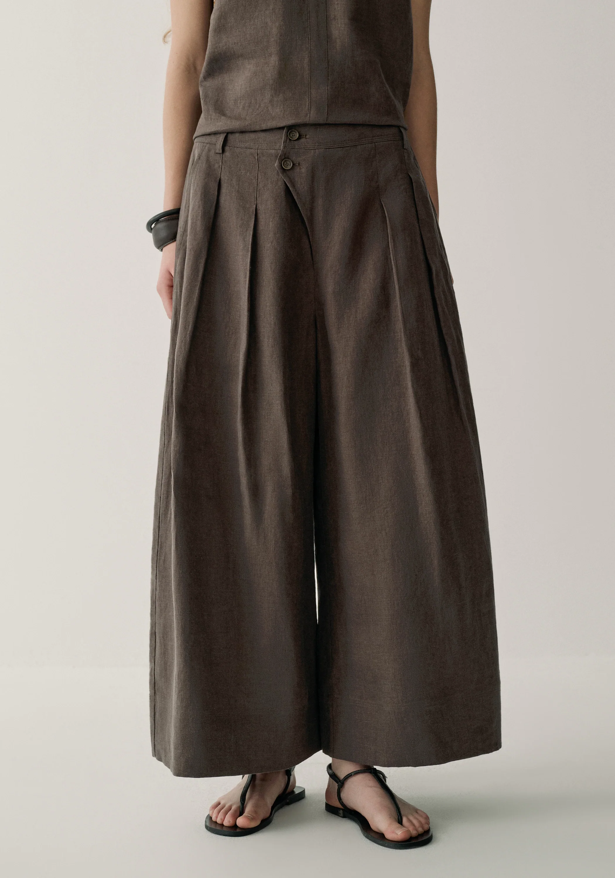 Linen Cropped Pants - Image 5