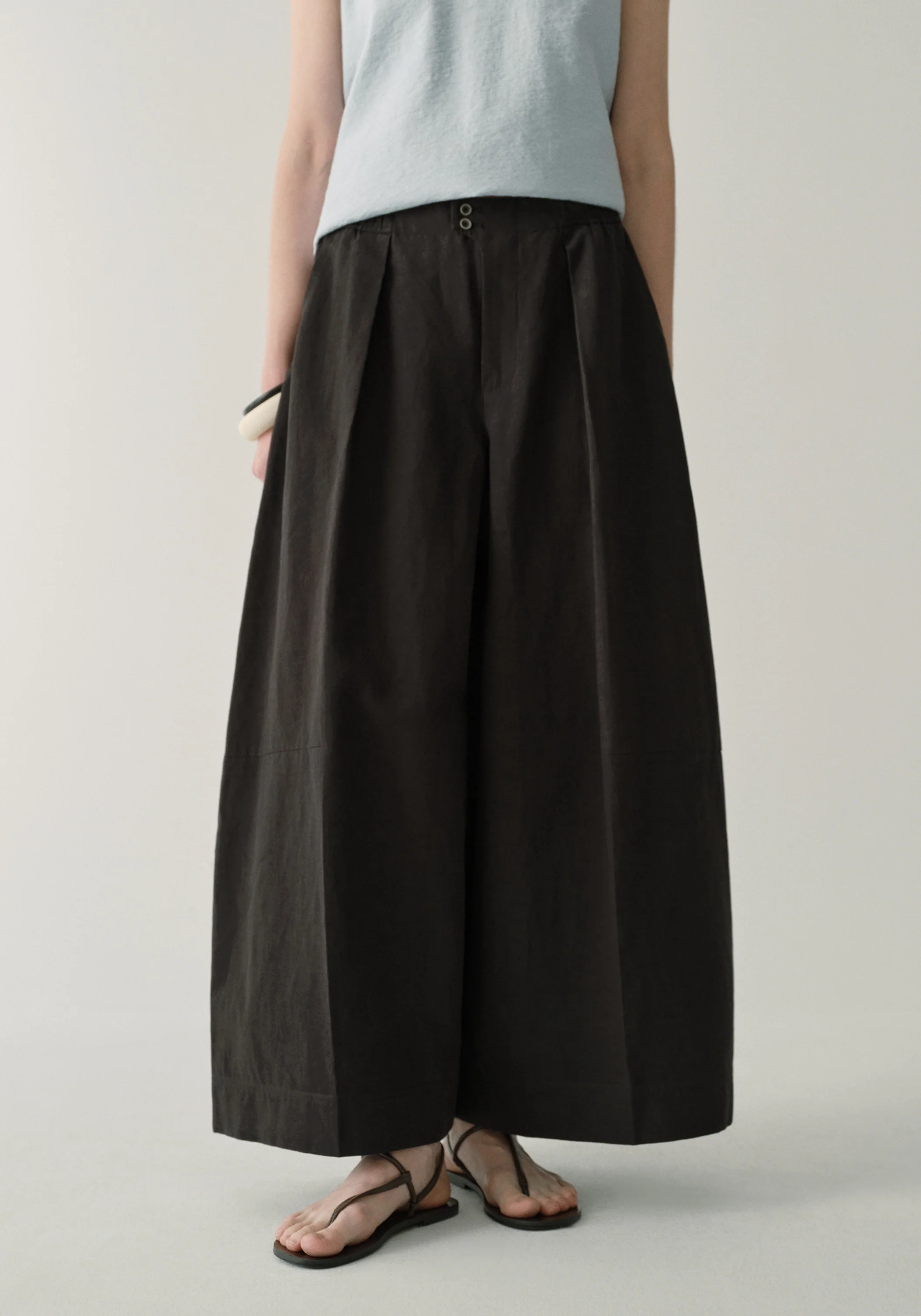 Cotton-linen Wide-leg Pants - Image 6
