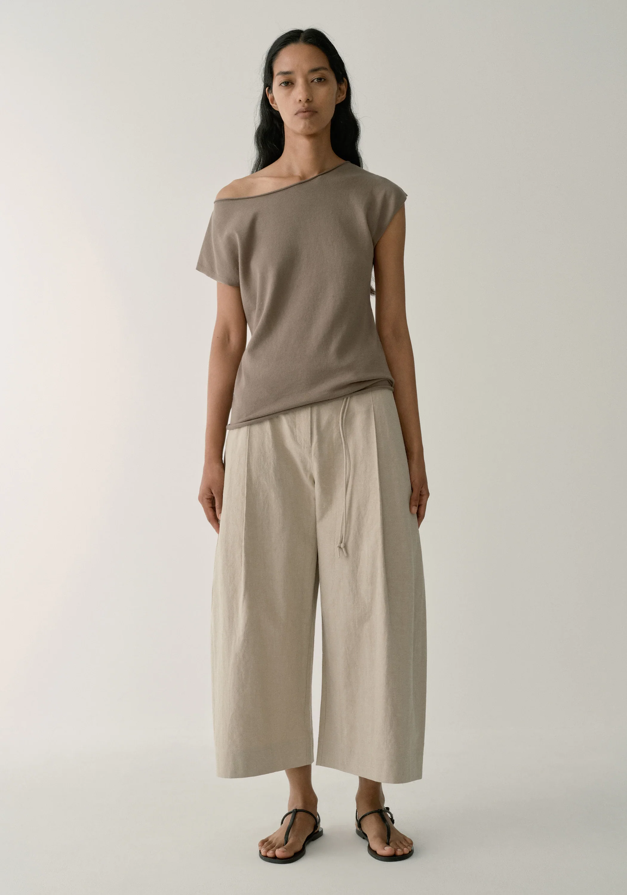 Cotton-linen Belted Pants - Image 16