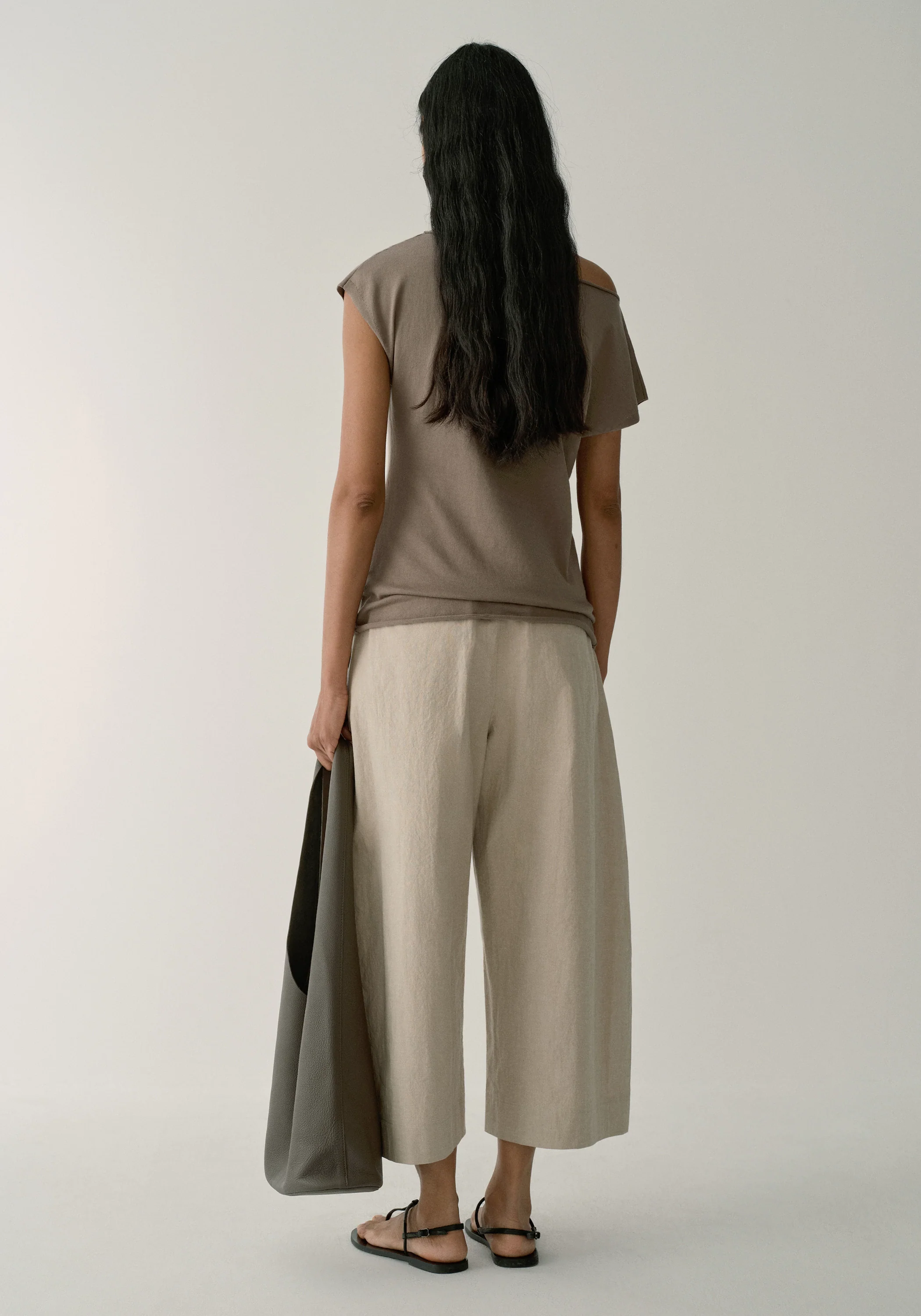 Cotton-linen Belted Pants - Image 18