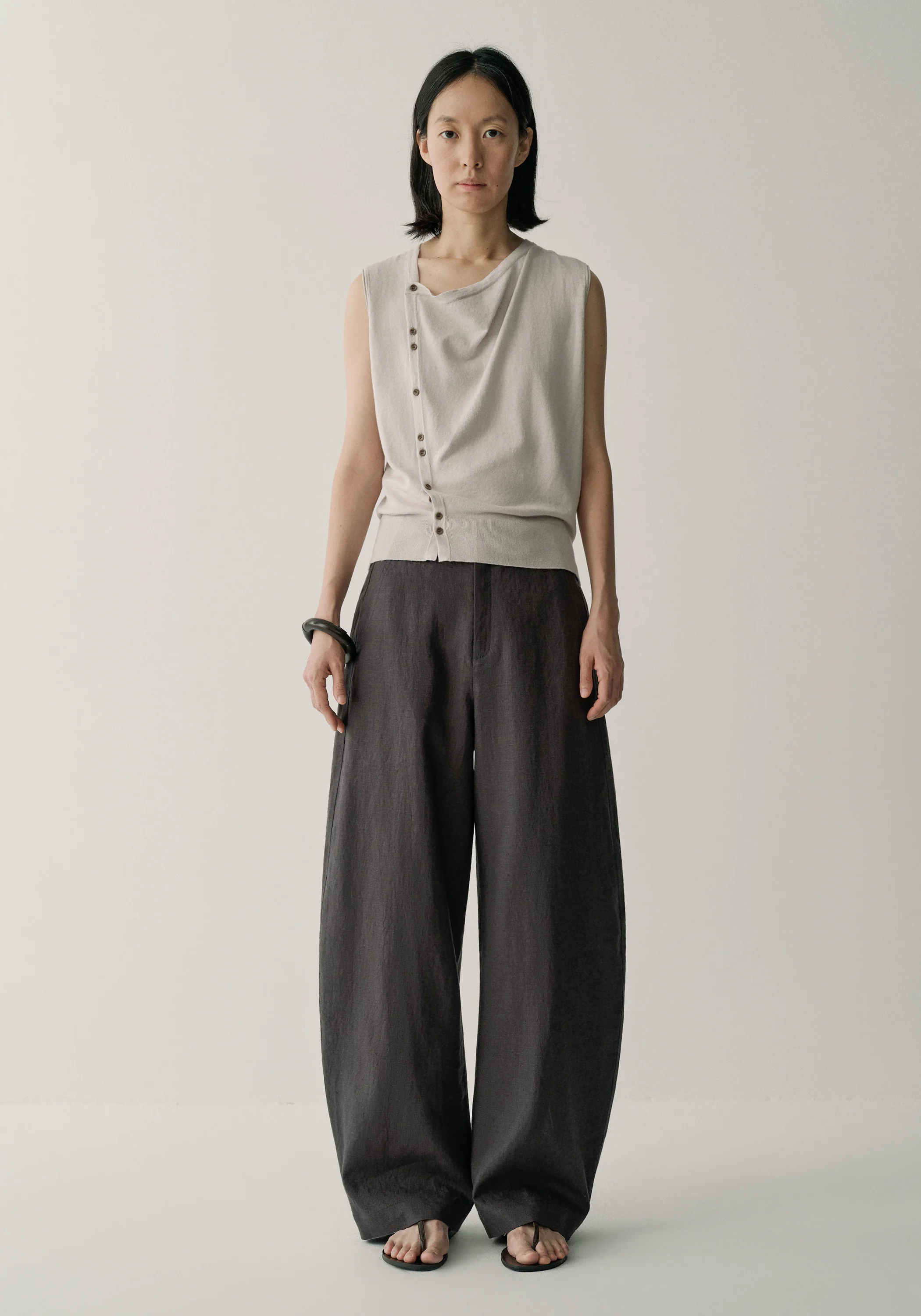 Linen Curved Pants