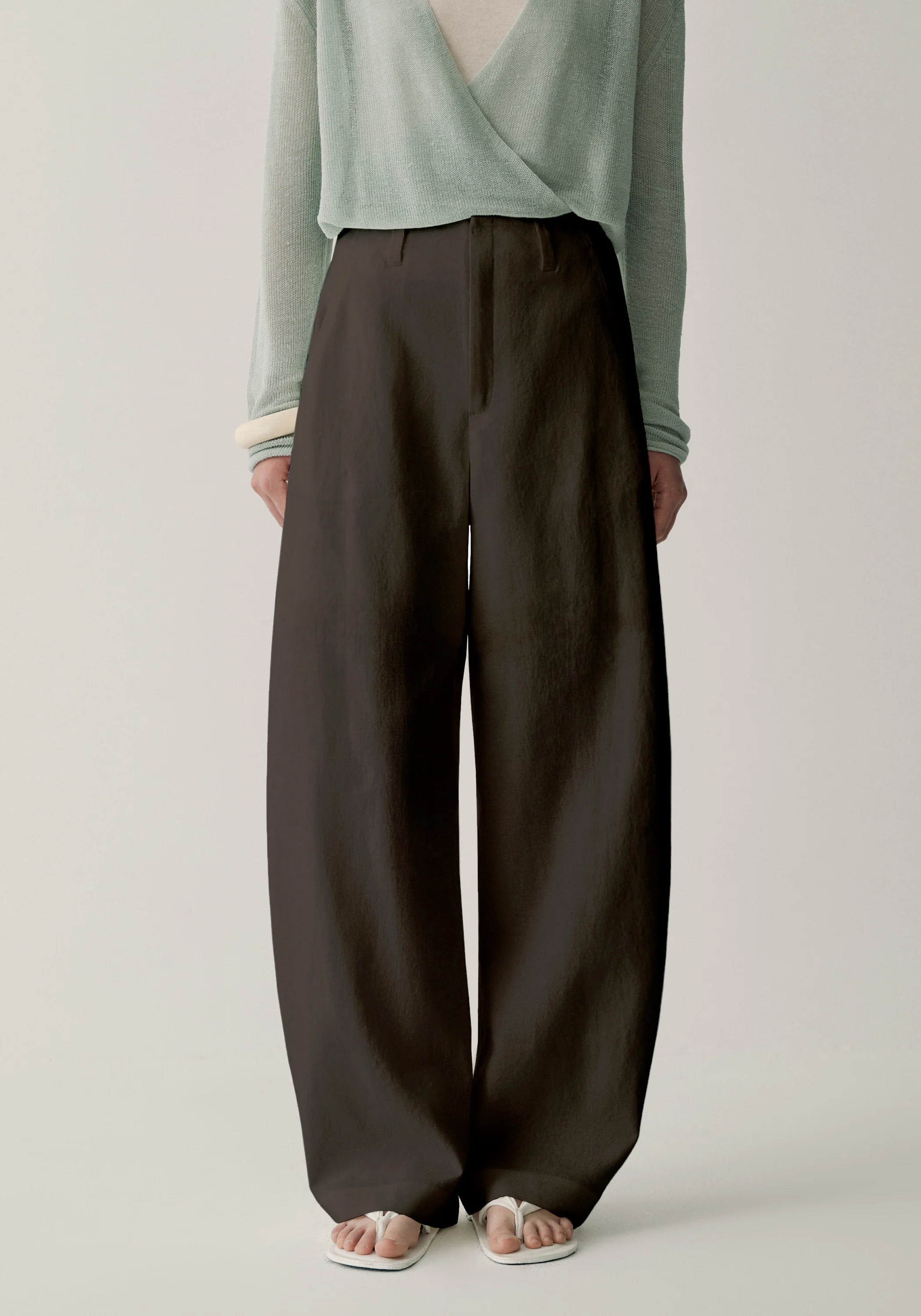 Linen Curved Pants - Image 12