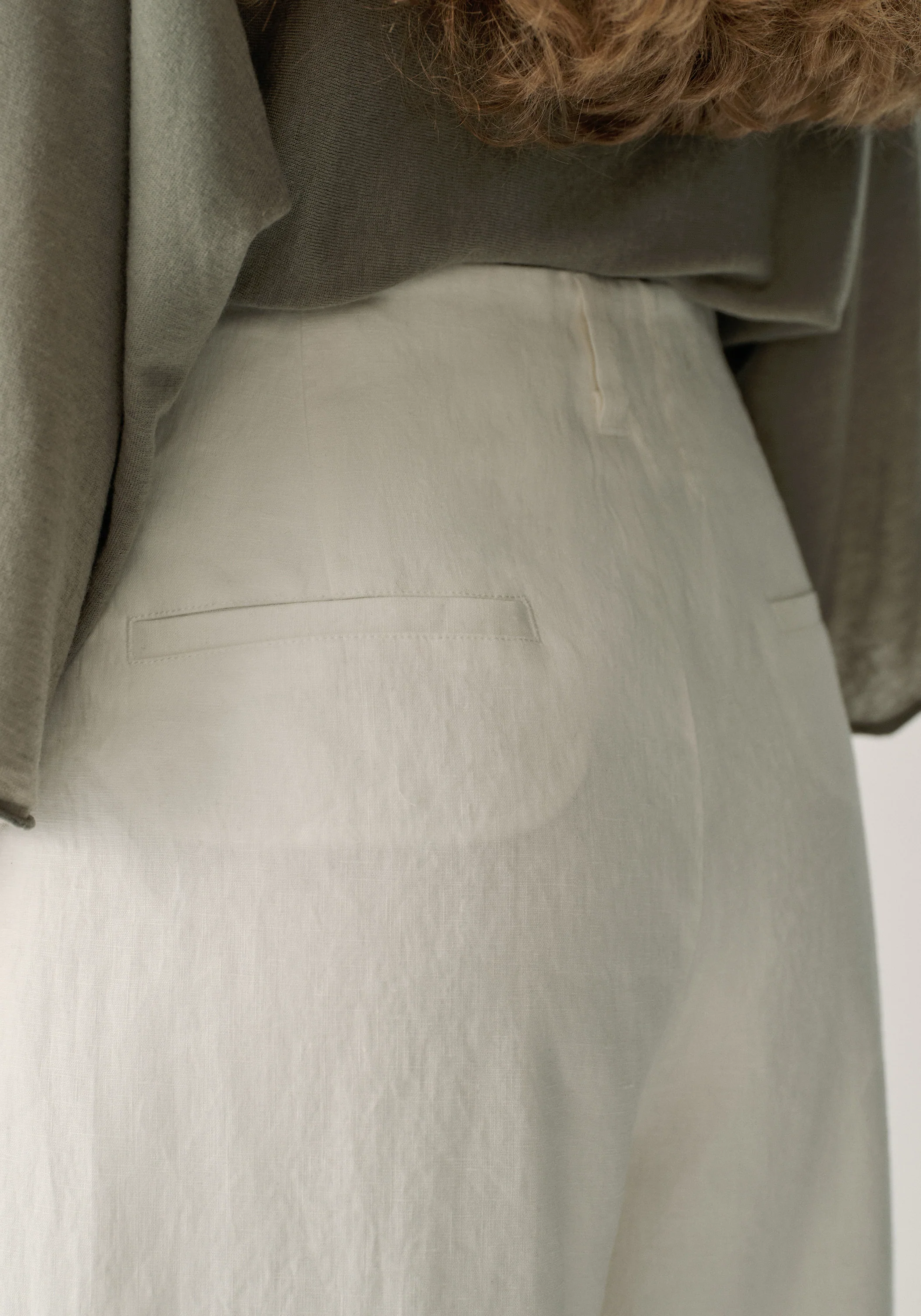 Linen Curved Pants - Image 21