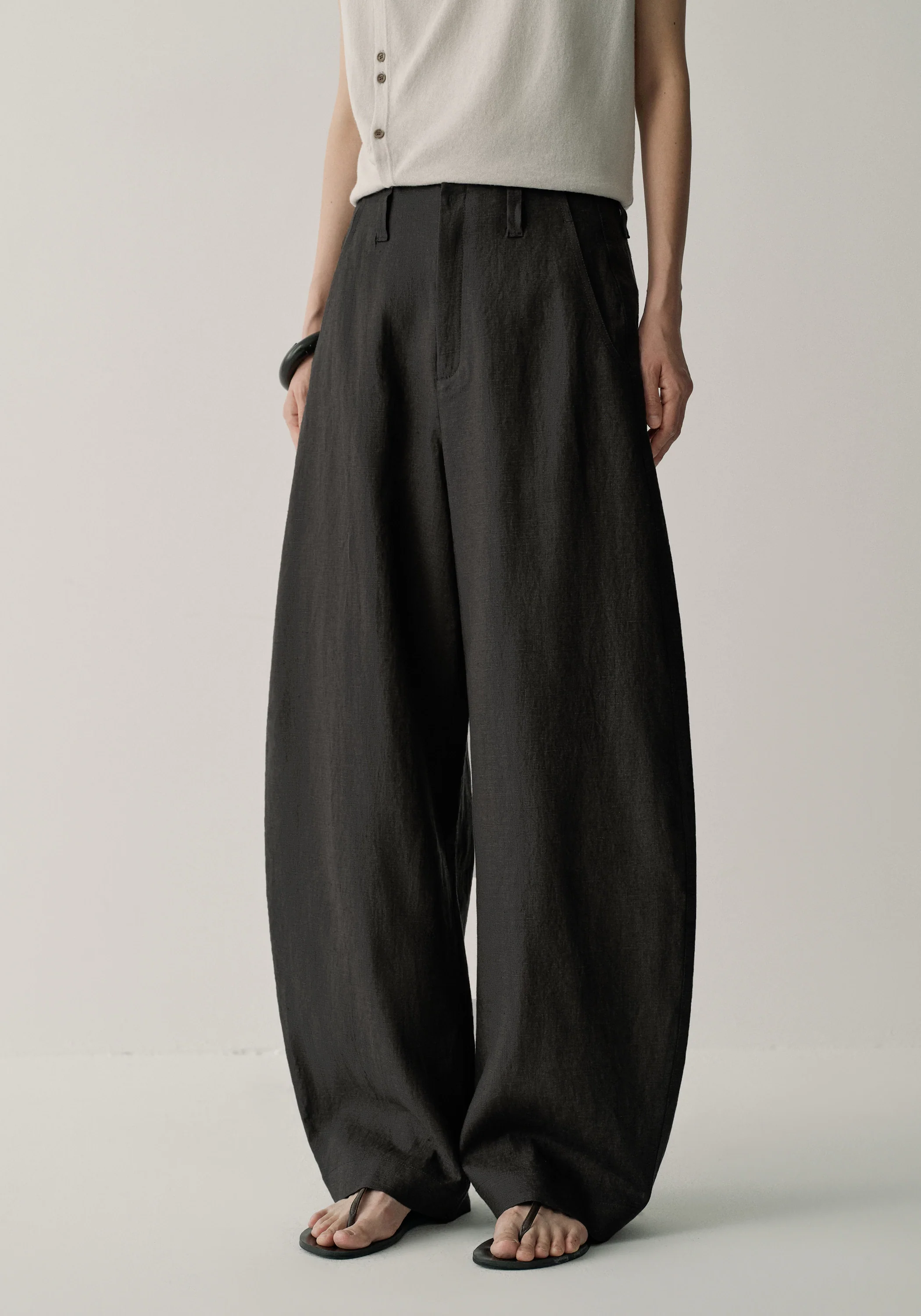 Linen Curved Pants - Image 24