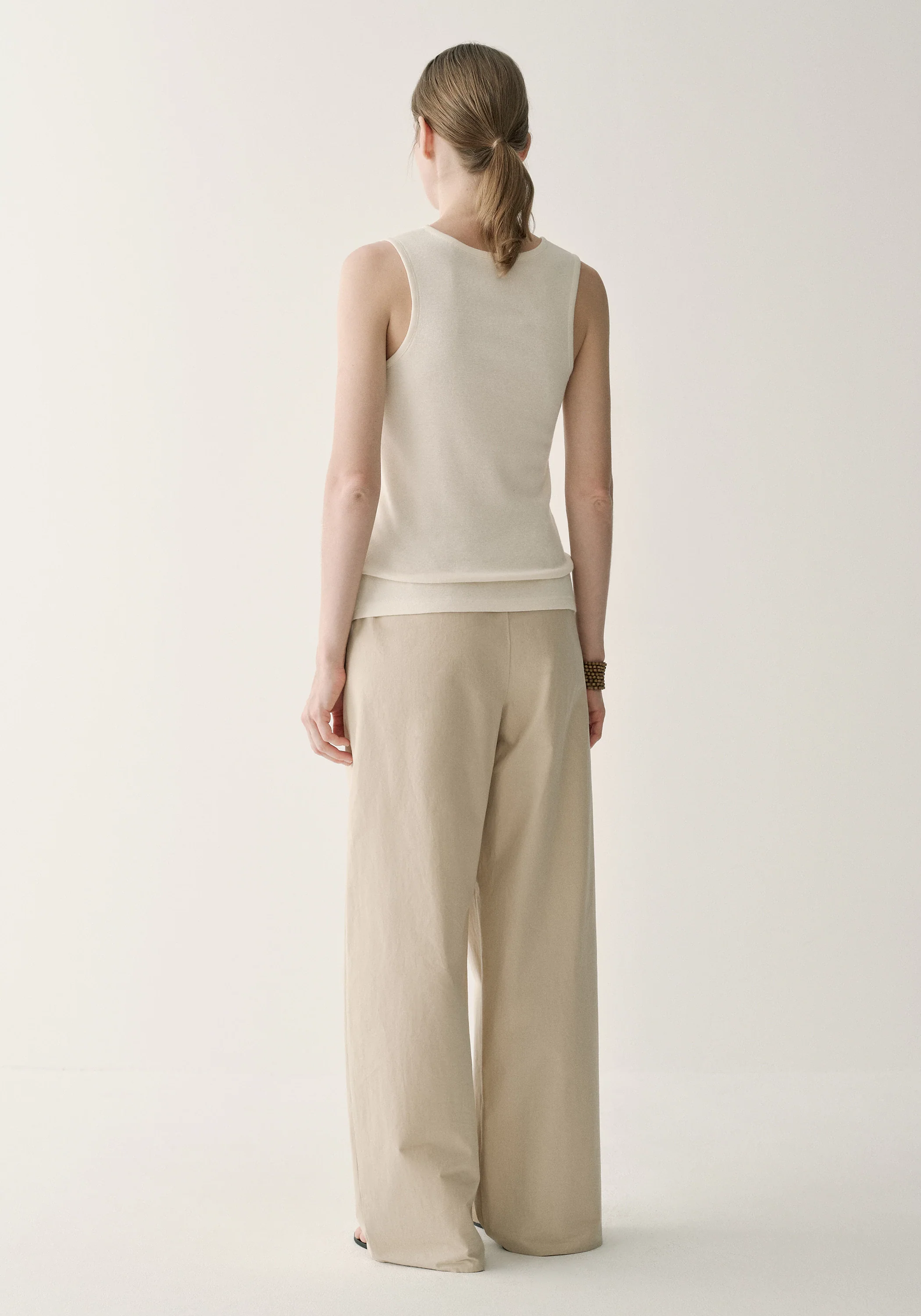 Drawsting Straight Cotton Pants - Image 25