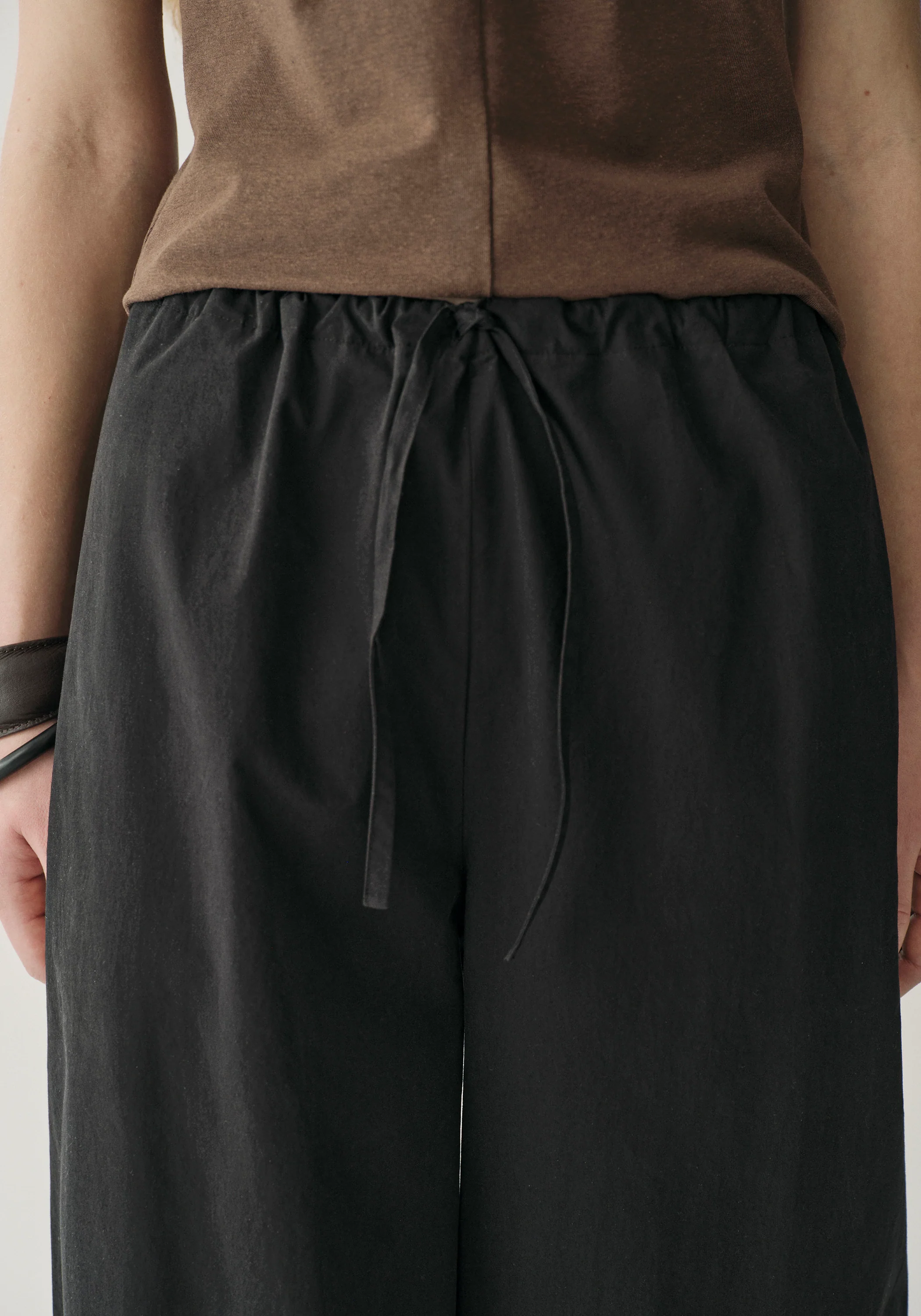Drawsting Straight Cotton Pants - Image 7