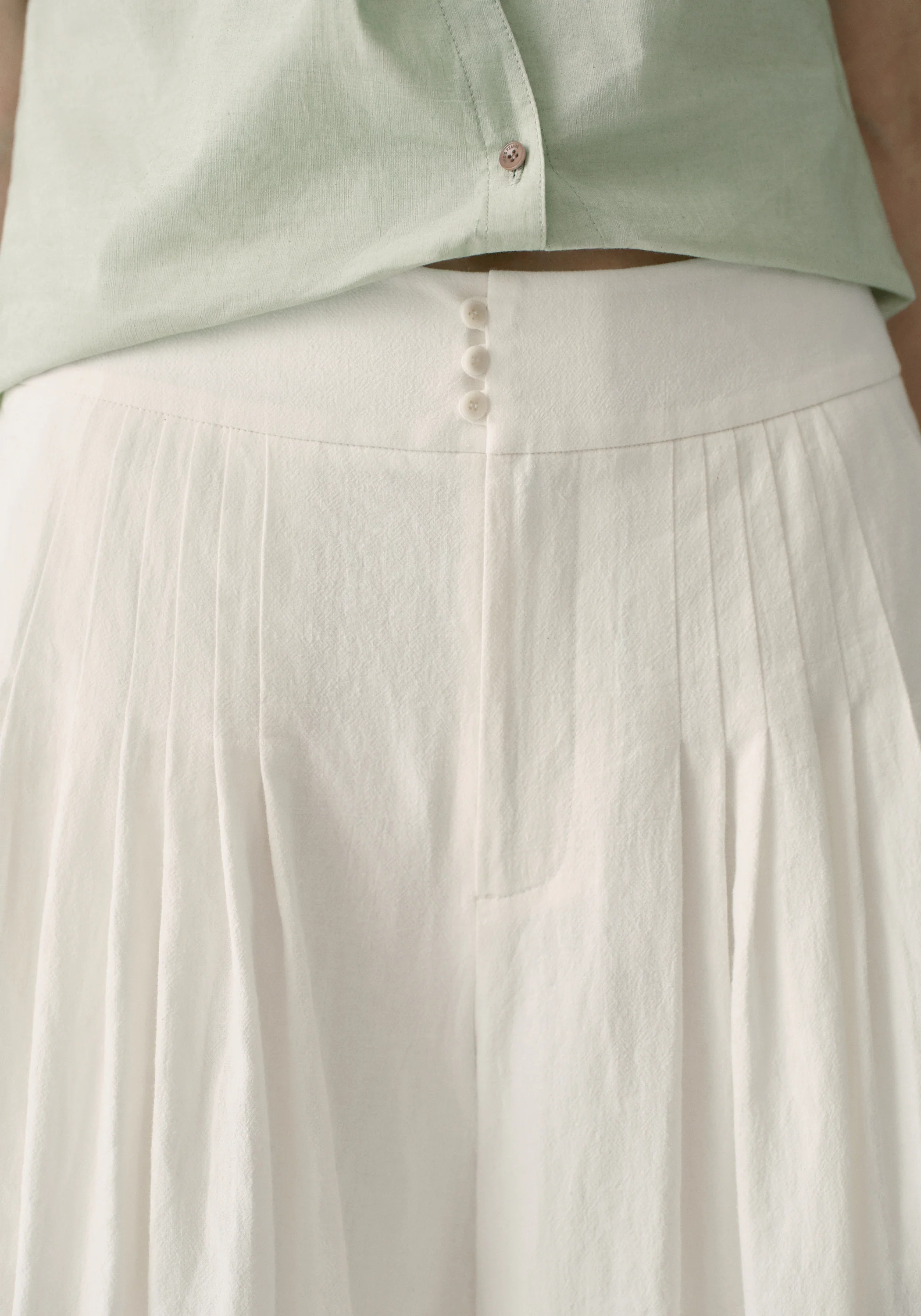 Cotton-linen Pleated Pants - Image 17