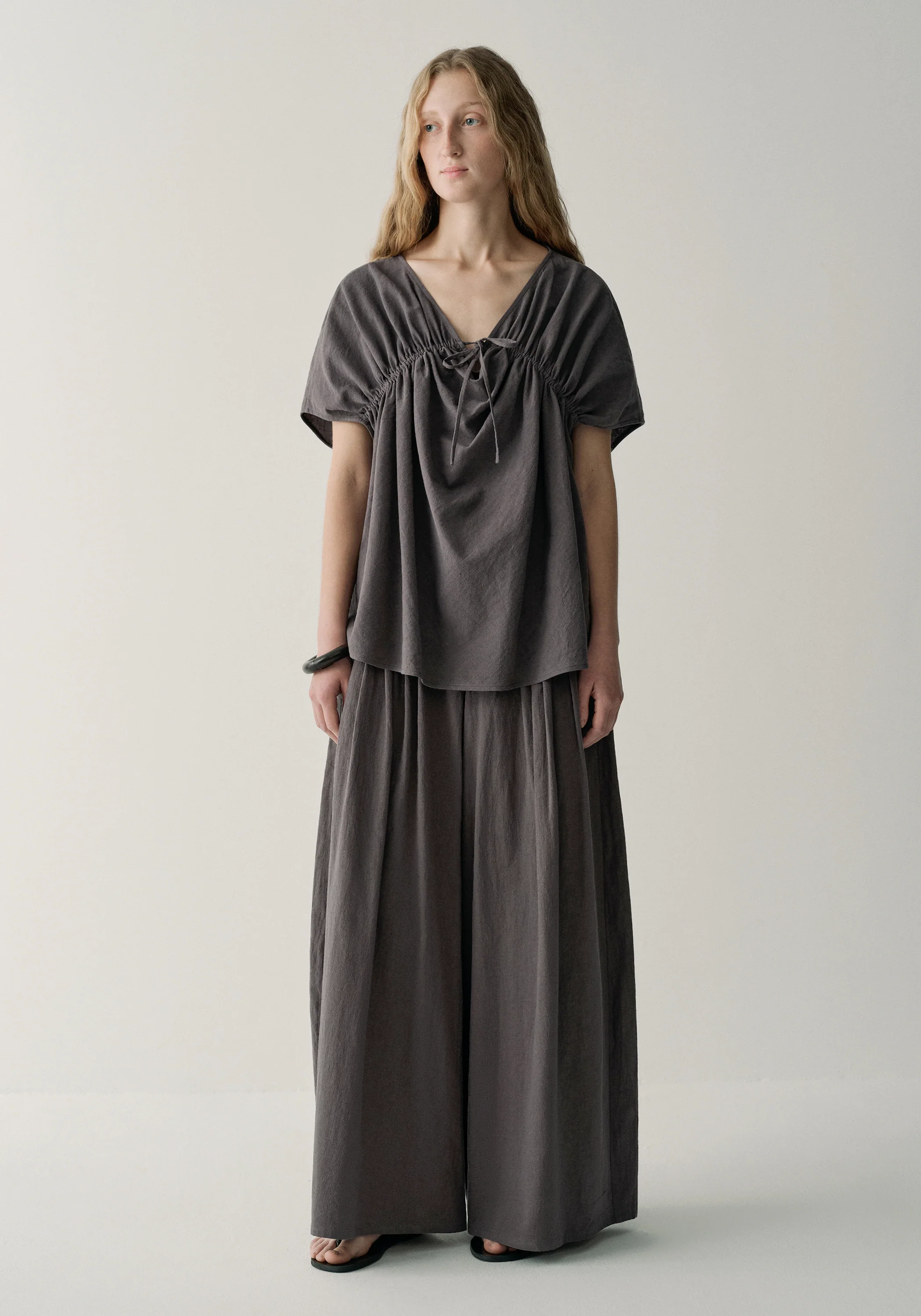 Cotton-linen Pleated Pants - Image 3