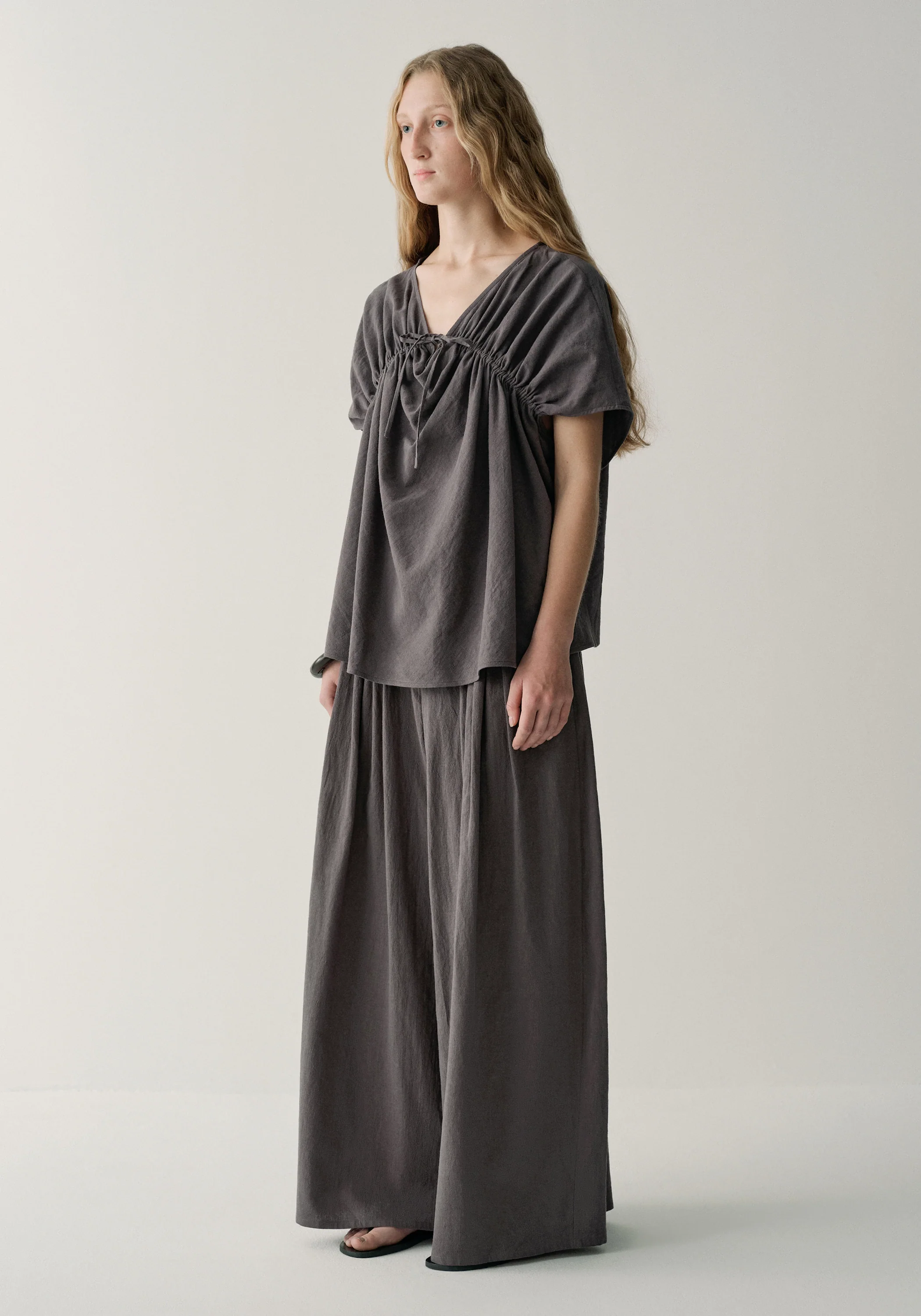 Cotton-linen Pleated Pants - Image 4