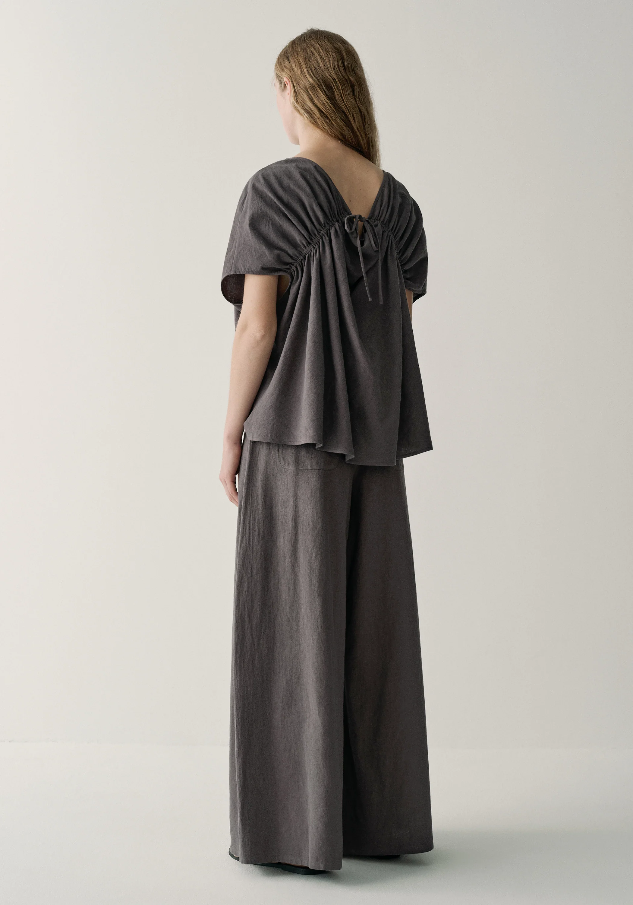 Cotton-linen Pleated Pants - Image 5