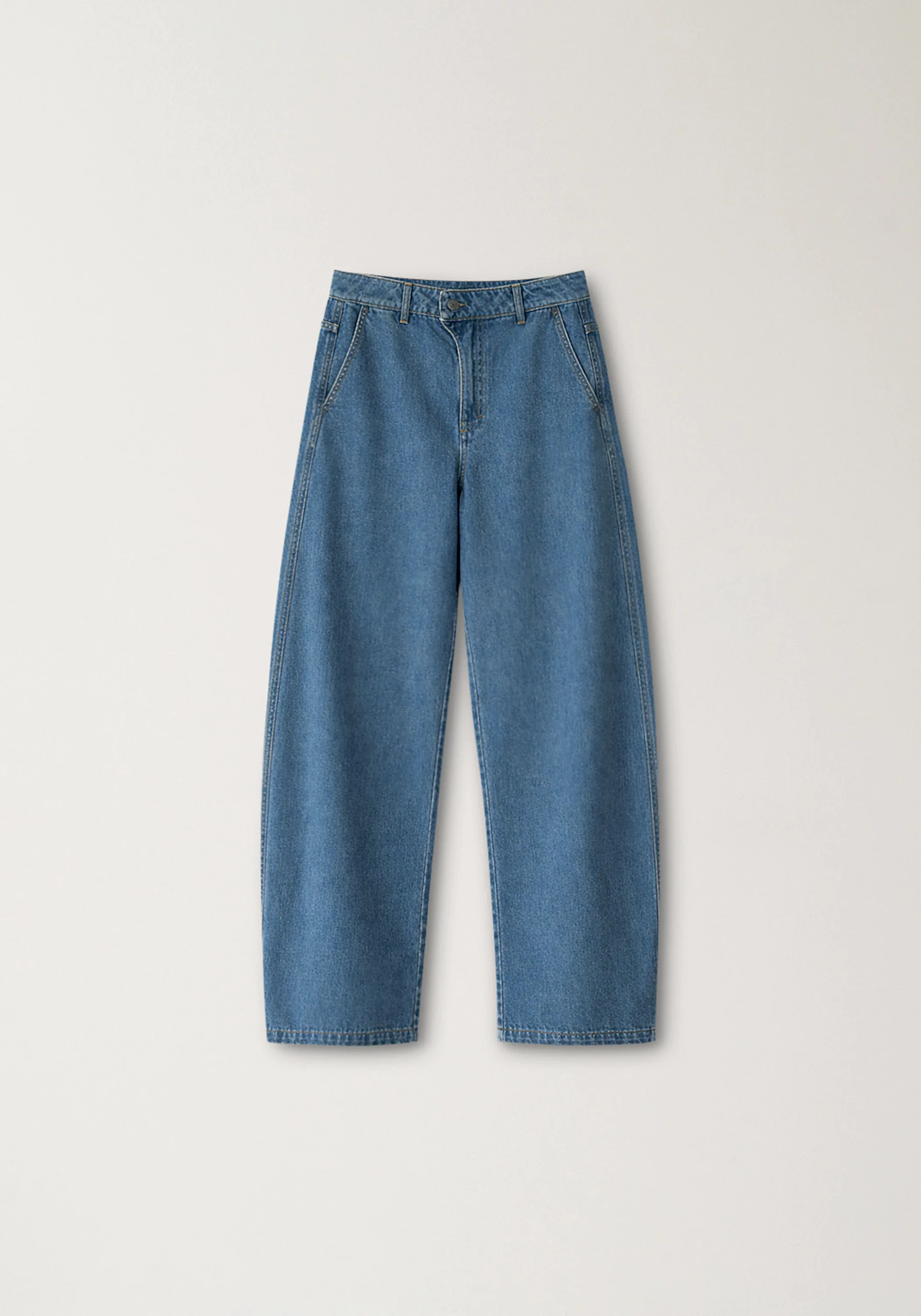 Asymmetric Cotton Jeans - Image 2