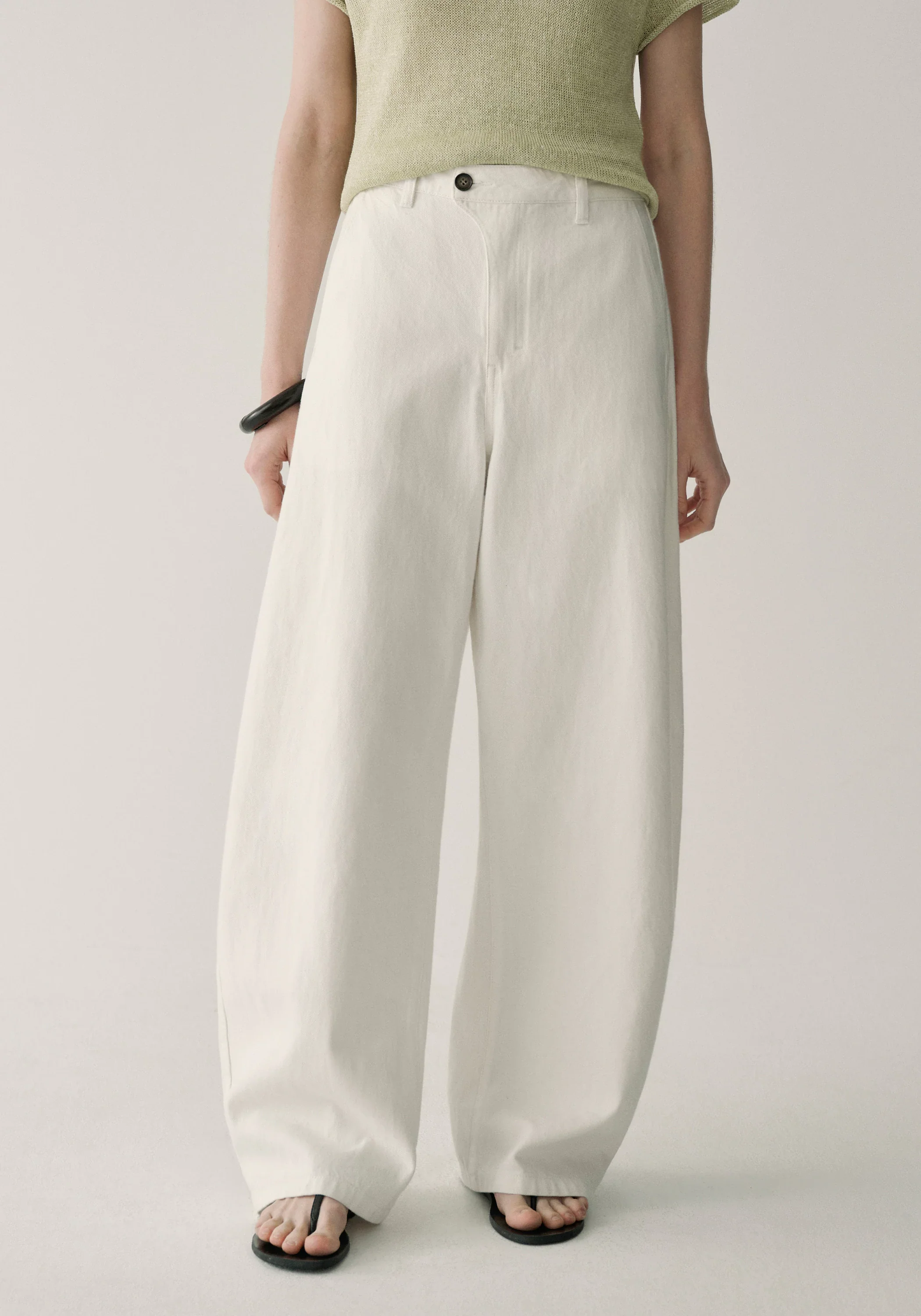 Asymmetric Cotton Jeans - Image 21