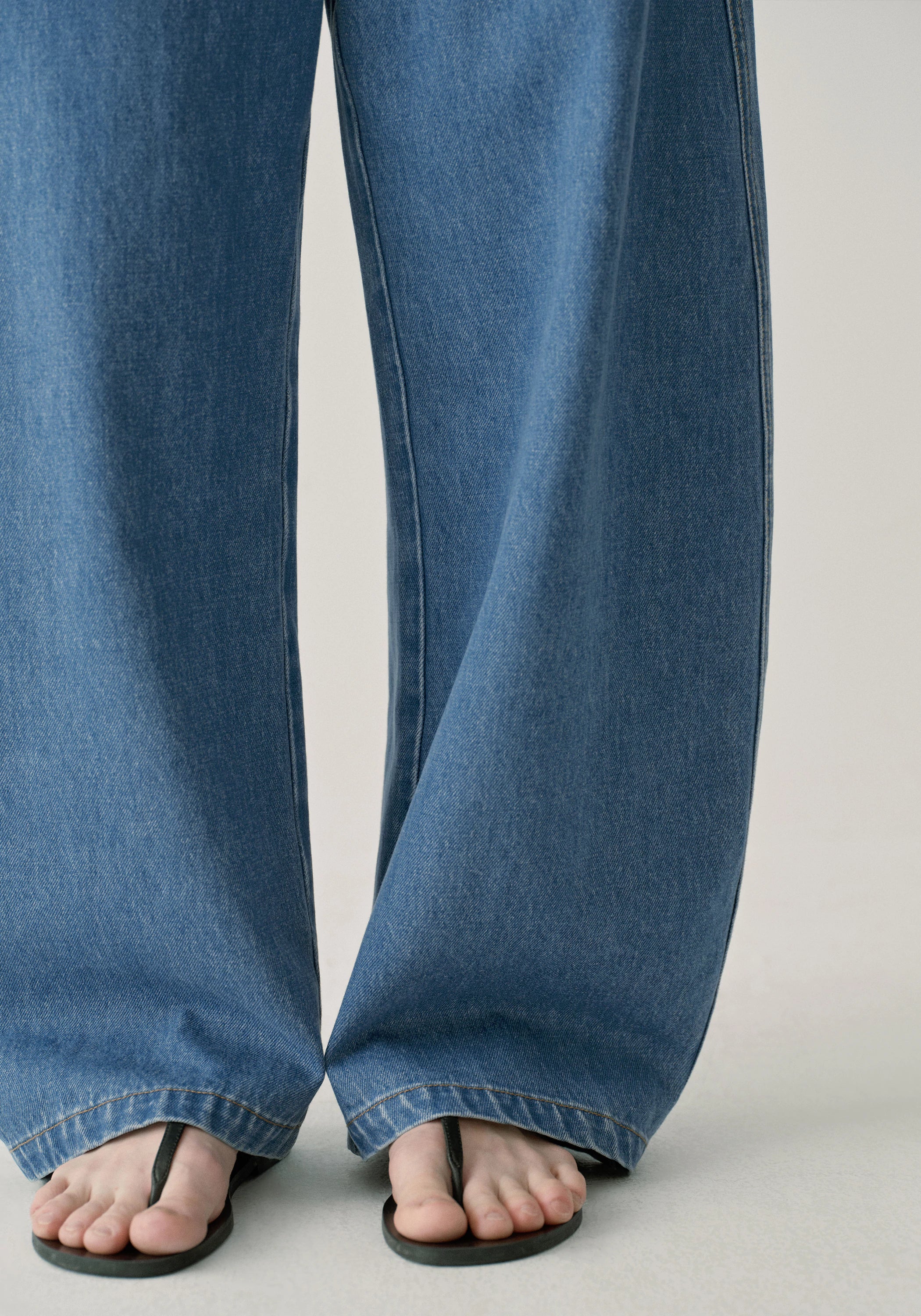 Asymmetric Cotton Jeans - Image 8