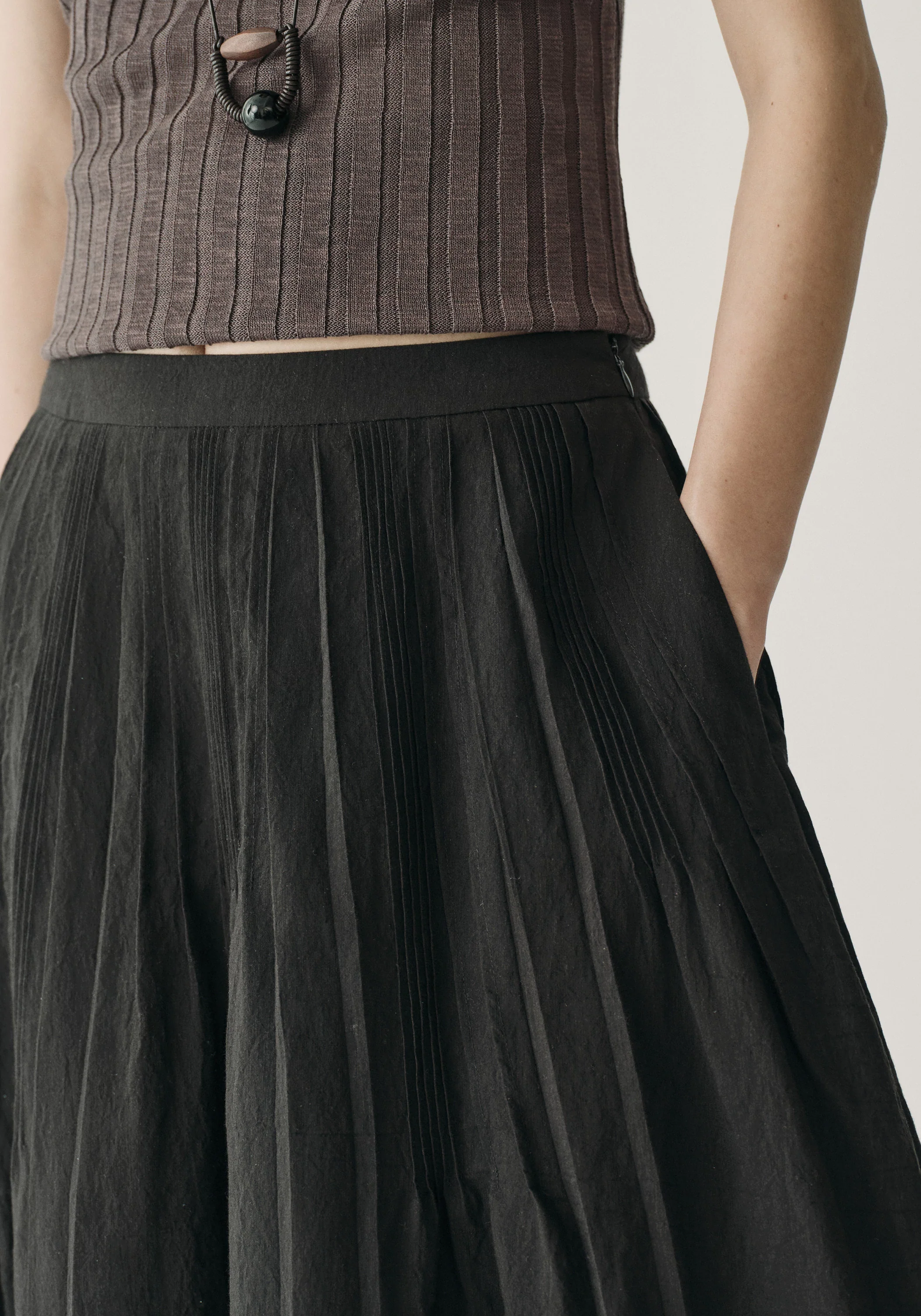 Tuck-pleated A-line Skirt - Image 7