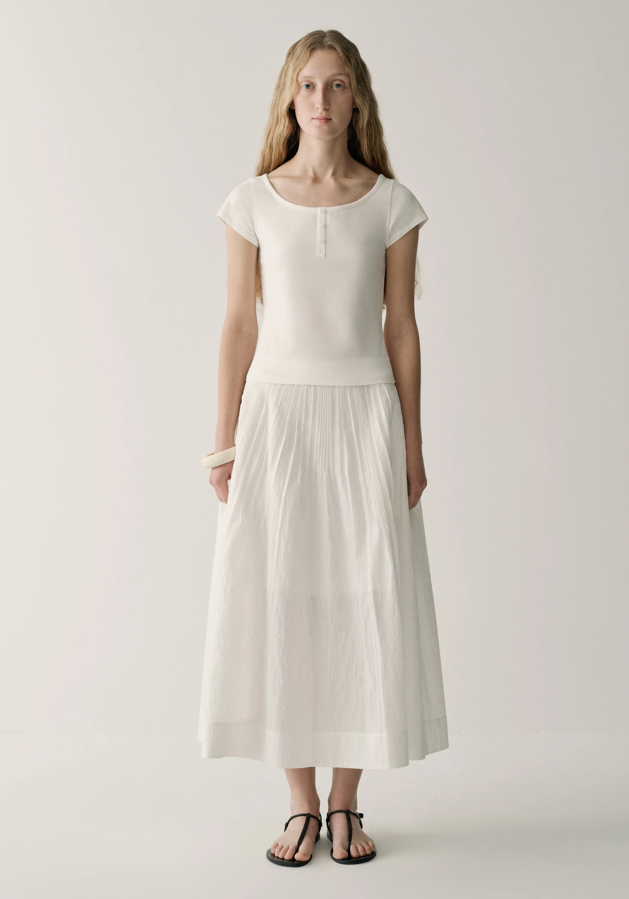 Tuck-pleated A-line Skirt - Image 9