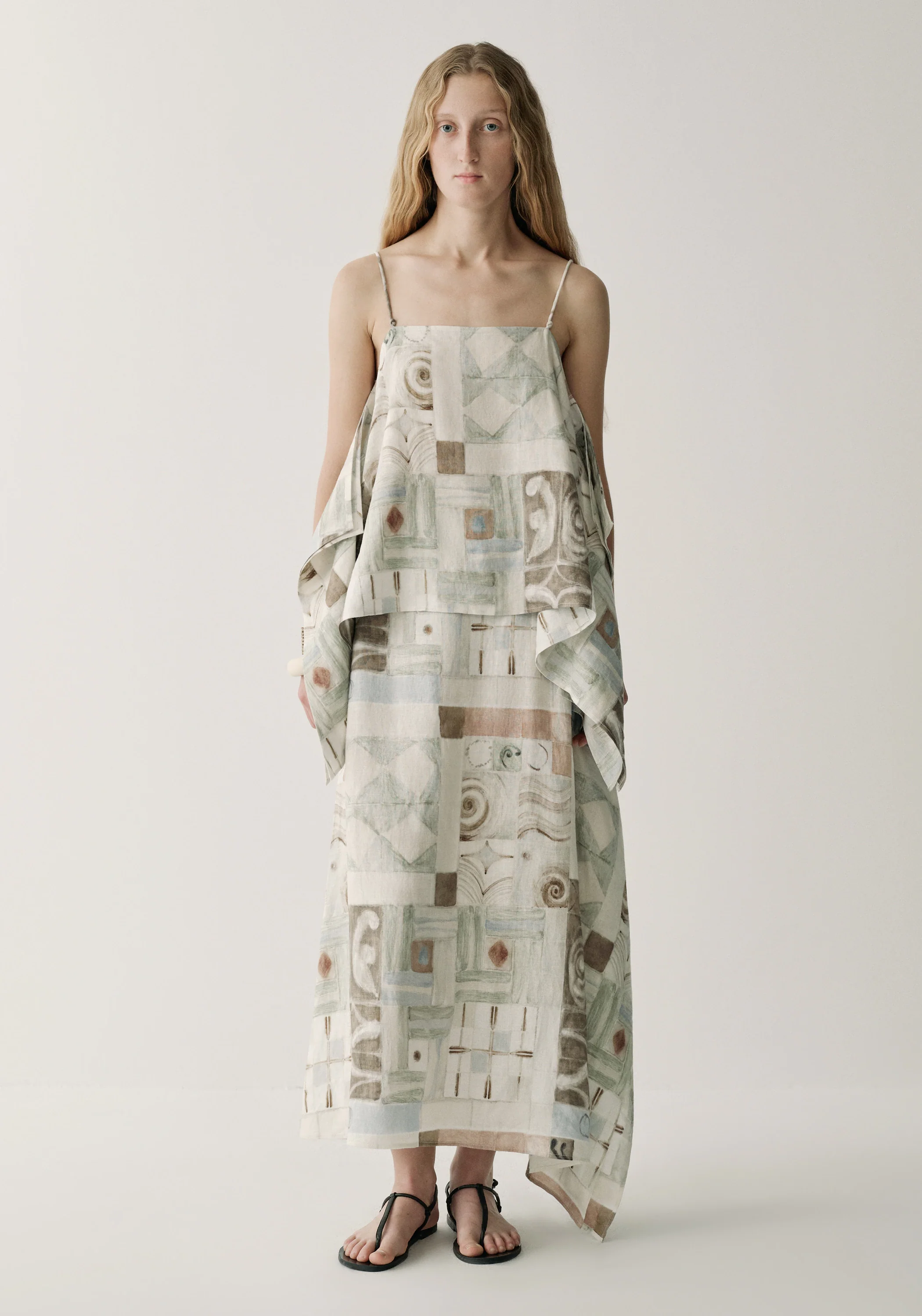 Patterned Linen Skirt - Image 6