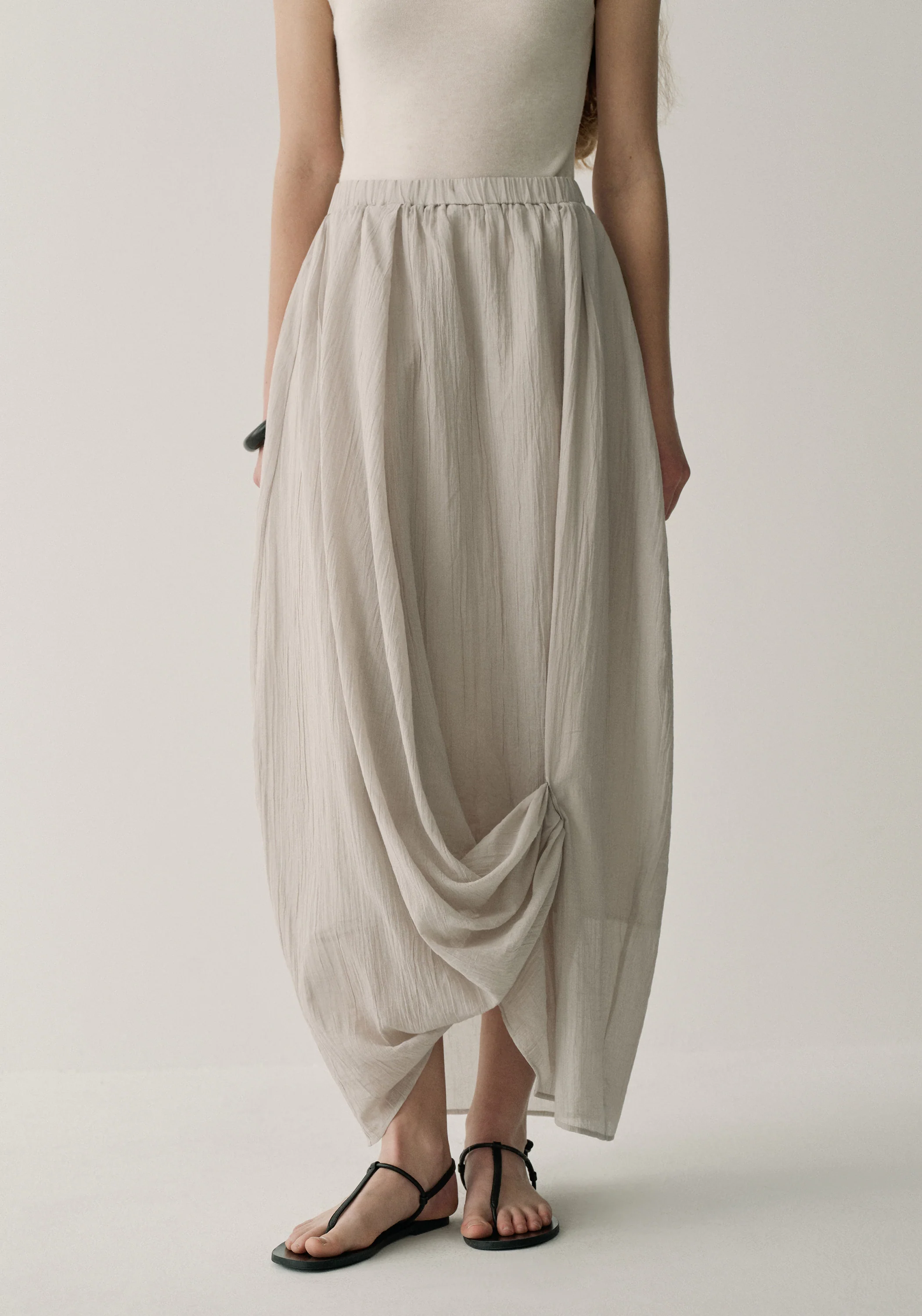 Textured Cotton Skirt - Image 6