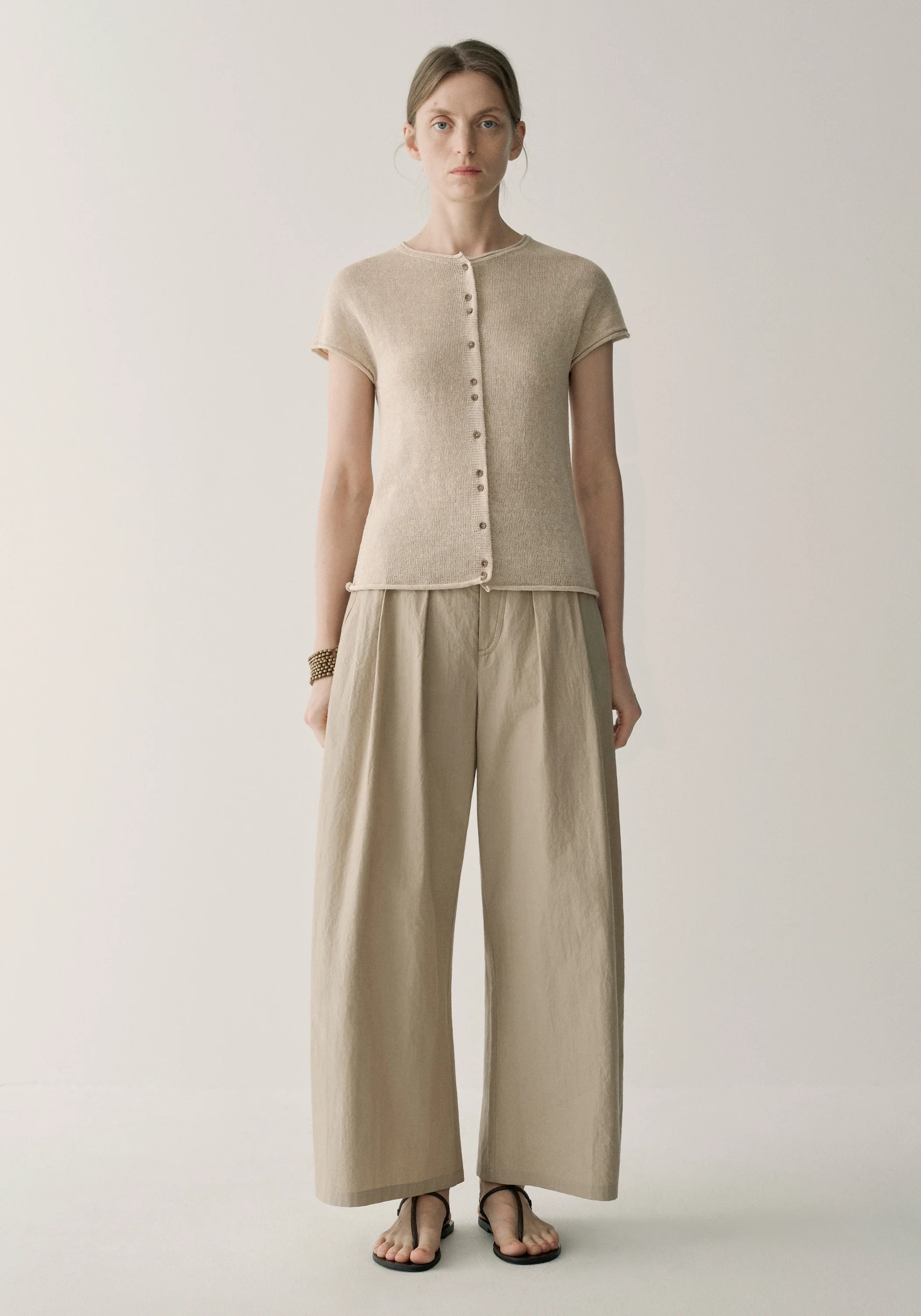 Short-sleeved Linen Cardigan - Image 12