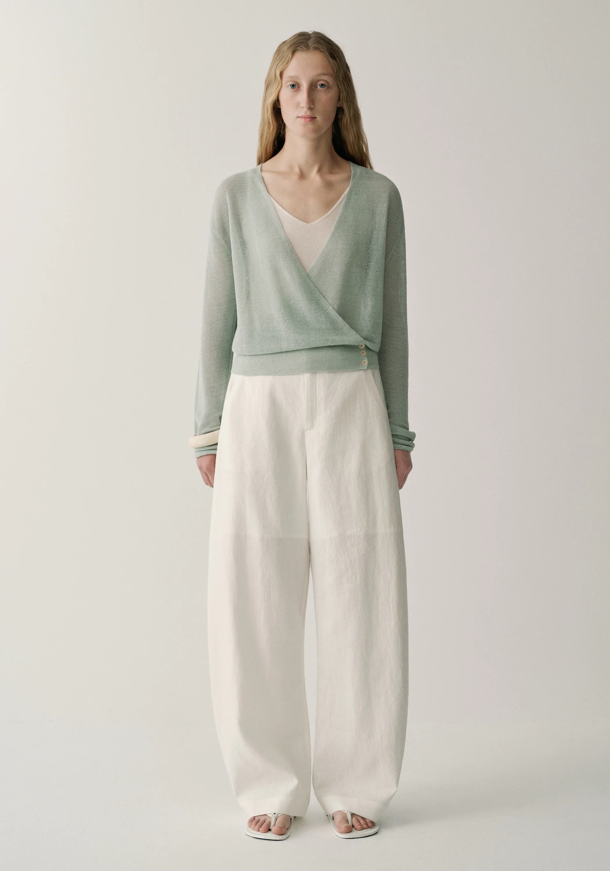 Wrap Linen Cardigan - Image 18