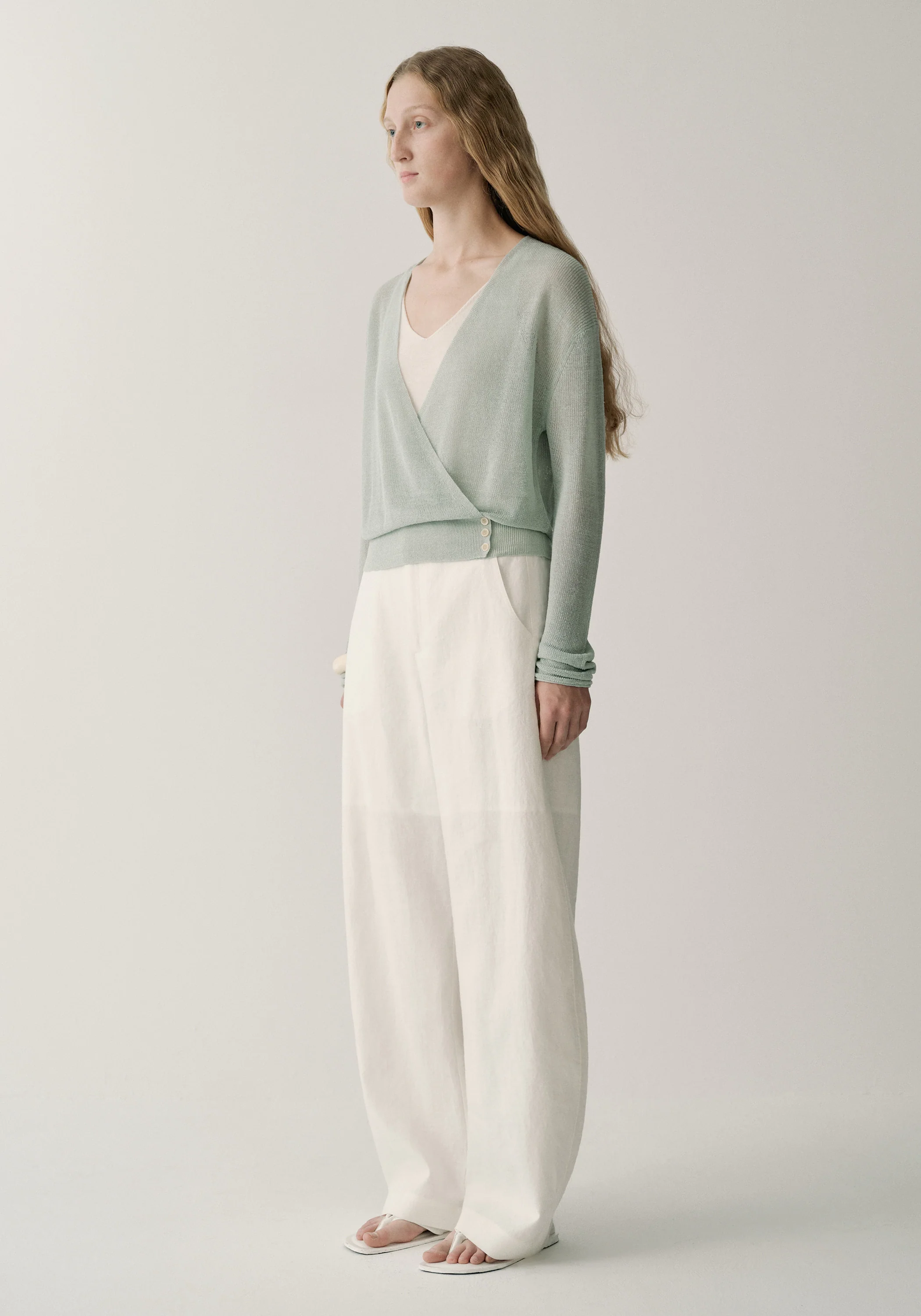 Wrap Linen Cardigan - Image 19