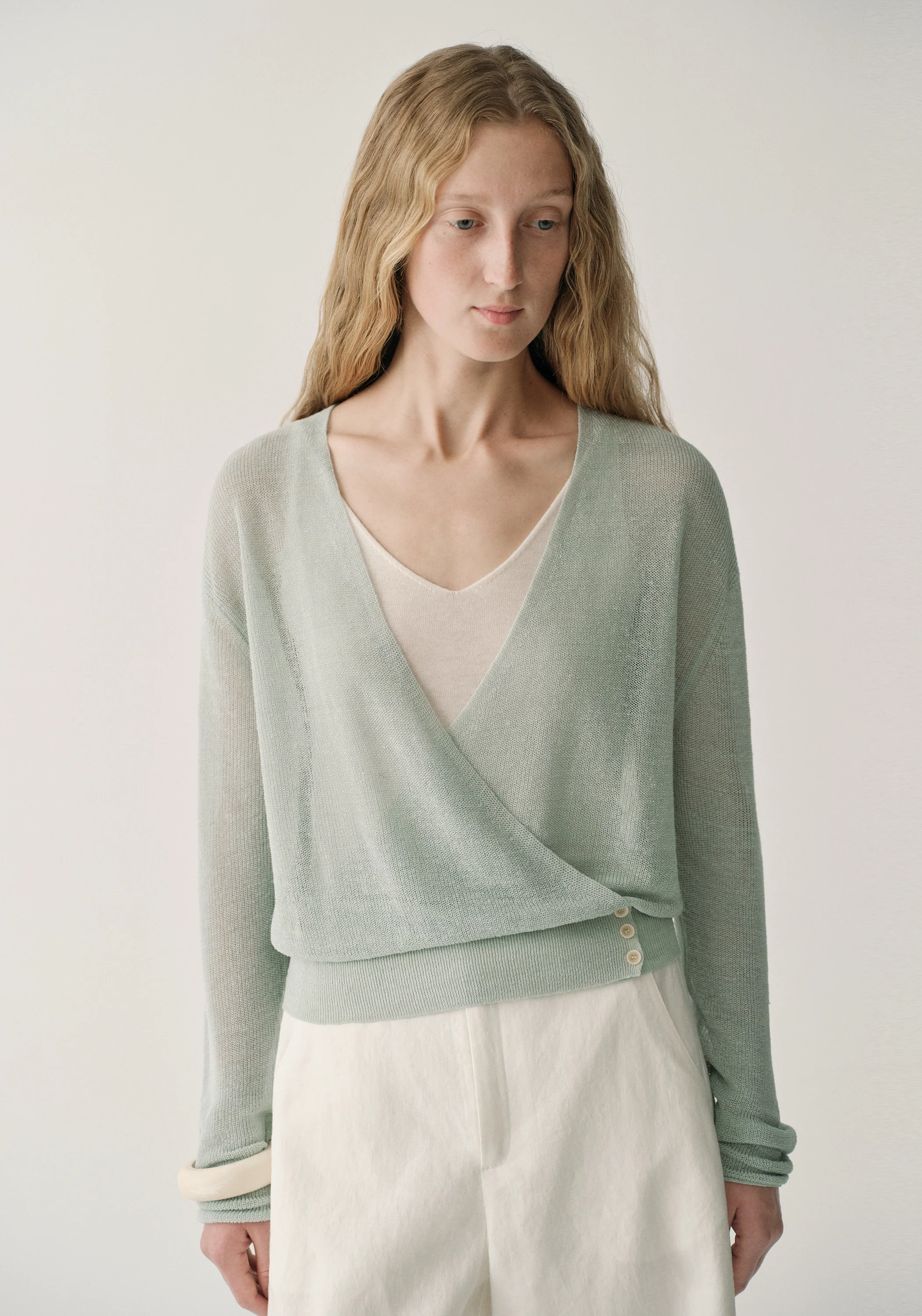 Wrap Linen Cardigan - Image 21