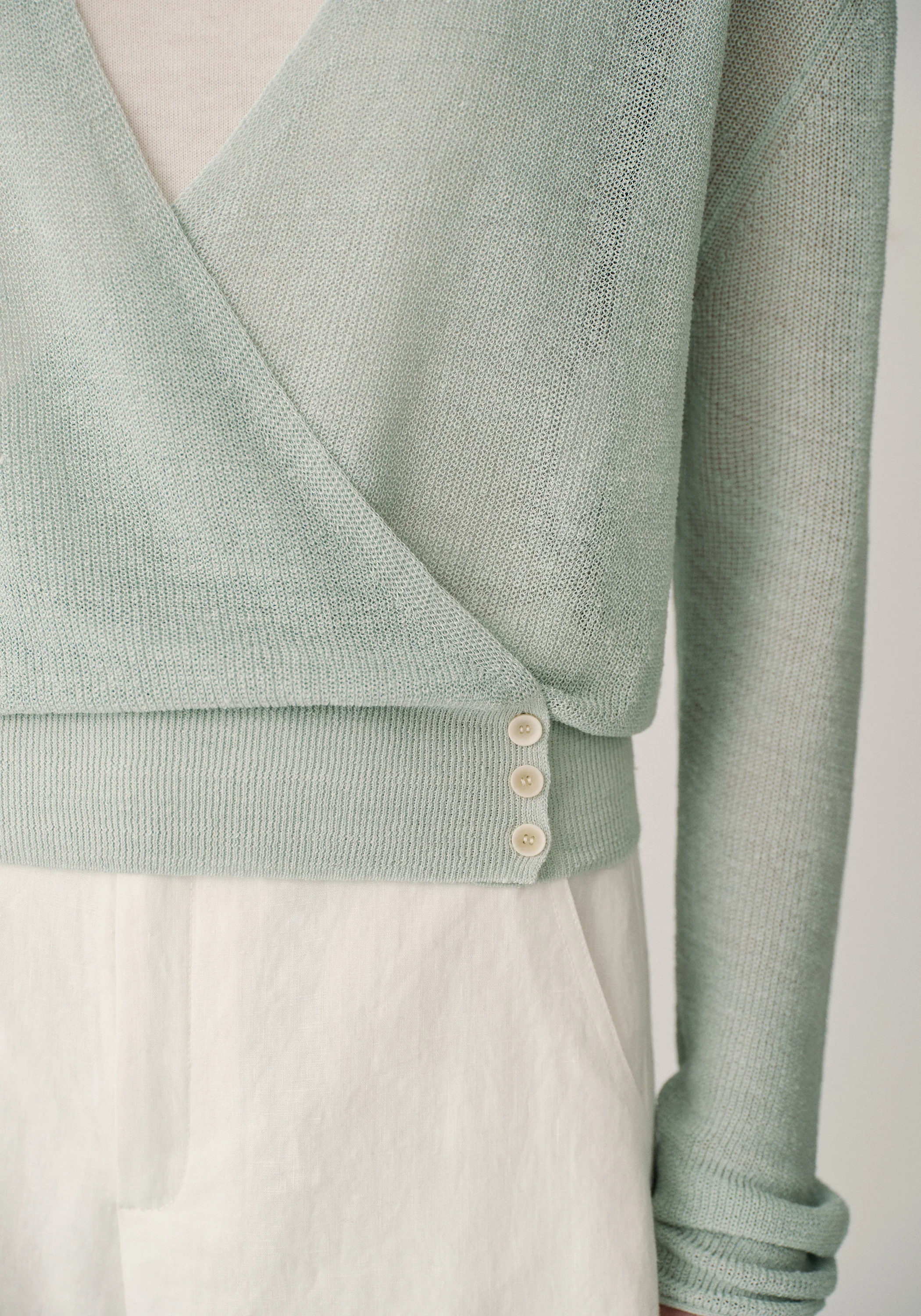 Wrap Linen Cardigan - Image 23