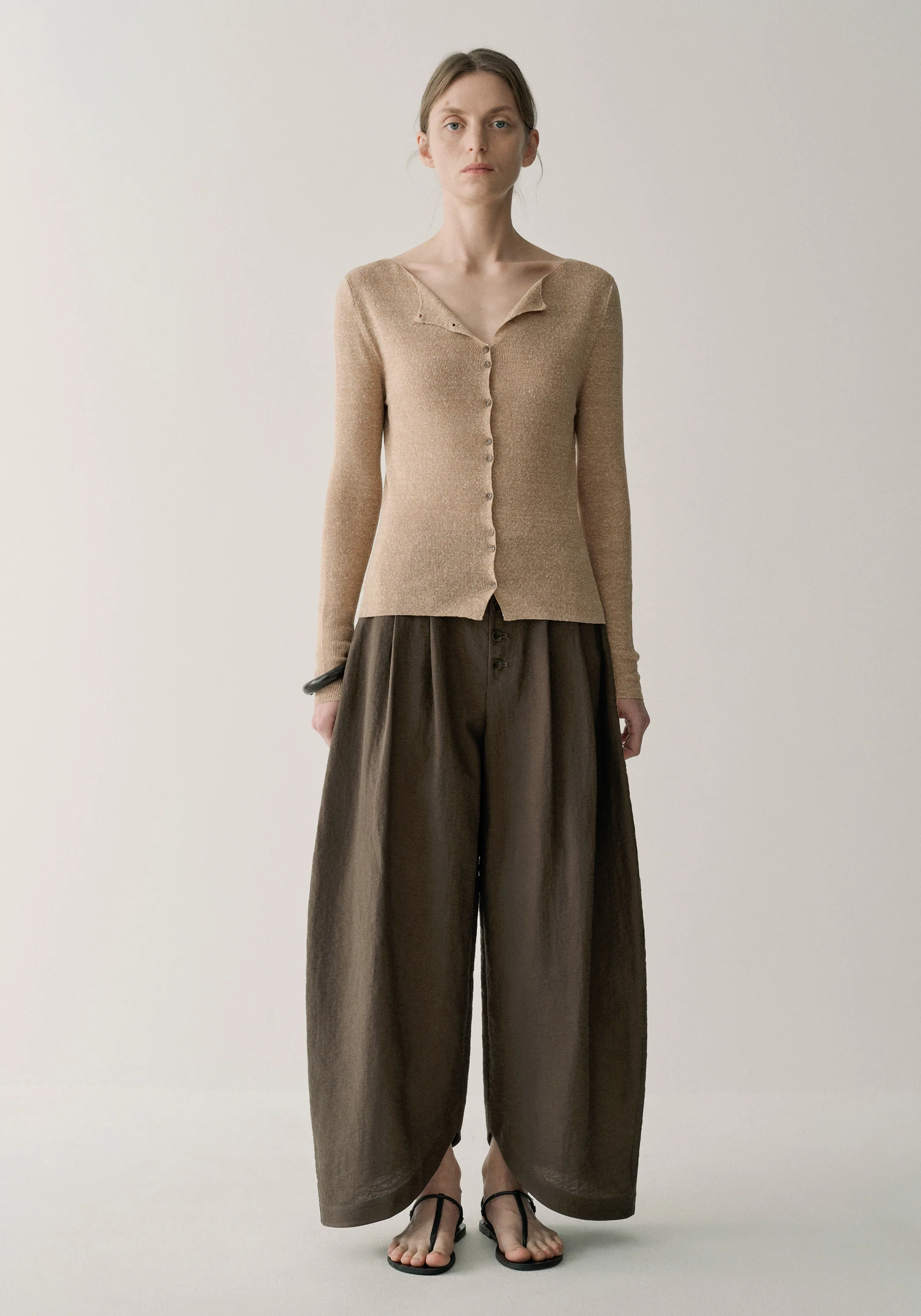 Linen Mélange Yarn Cardigan - Image 11