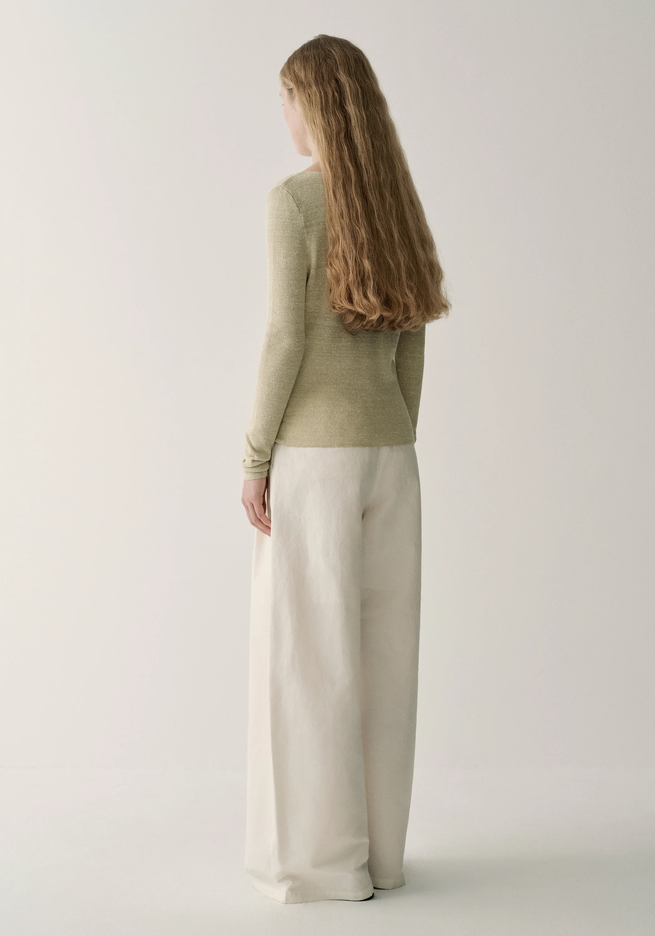 Linen Mélange Yarn Cardigan - Image 20