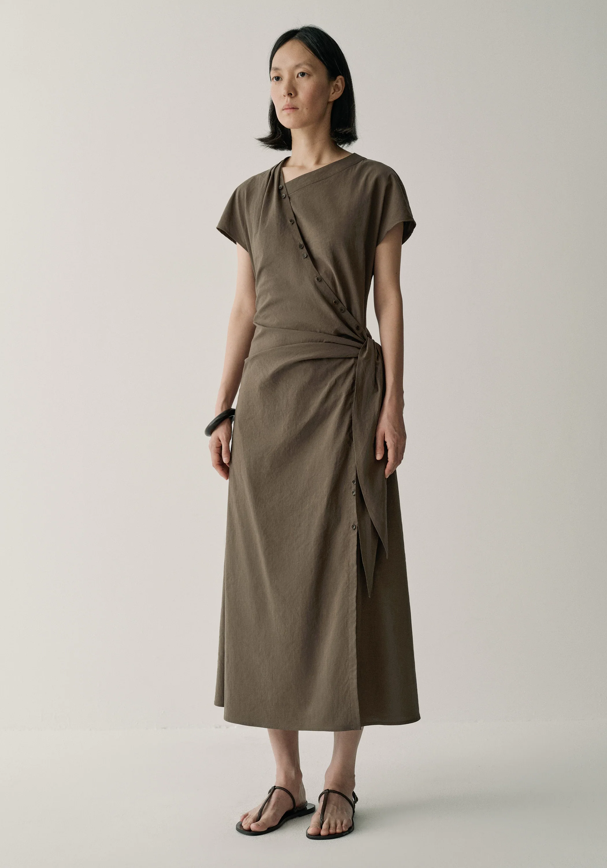 Asymmetric Side-tie Dress - Image 3