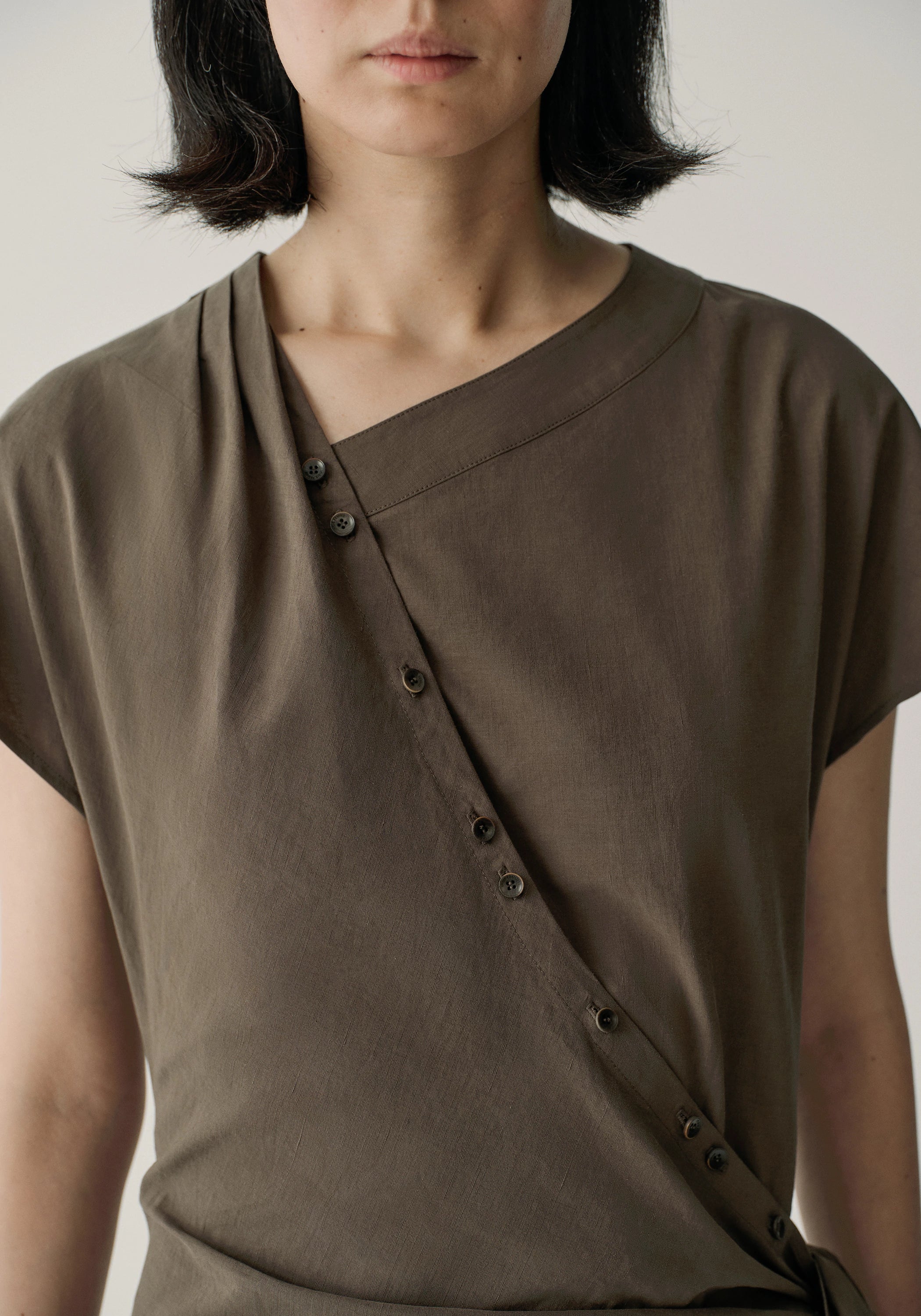 Asymmetric Side-tie Dress - Image 5