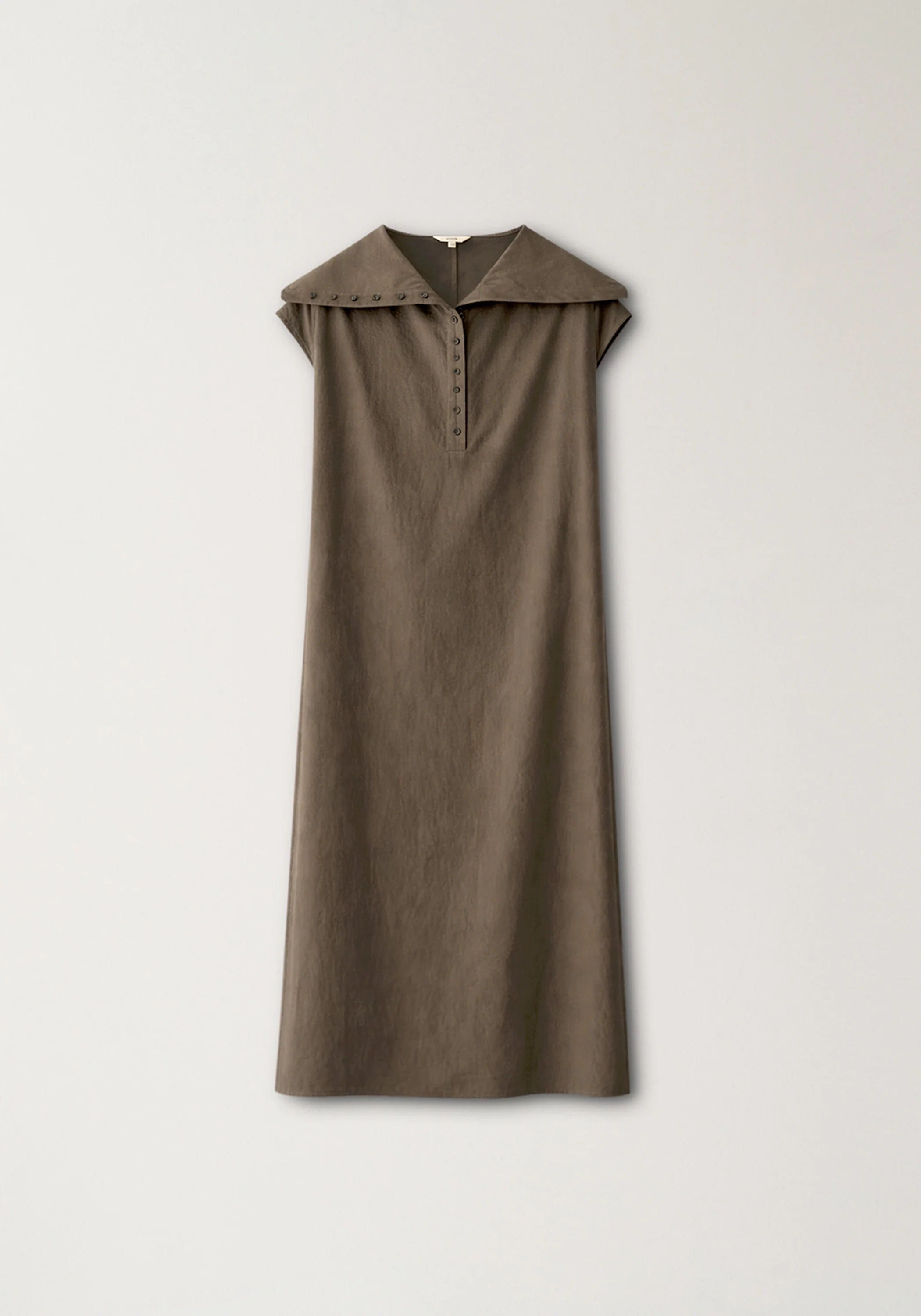 Wide-collar Buttoned Dress - Image 2