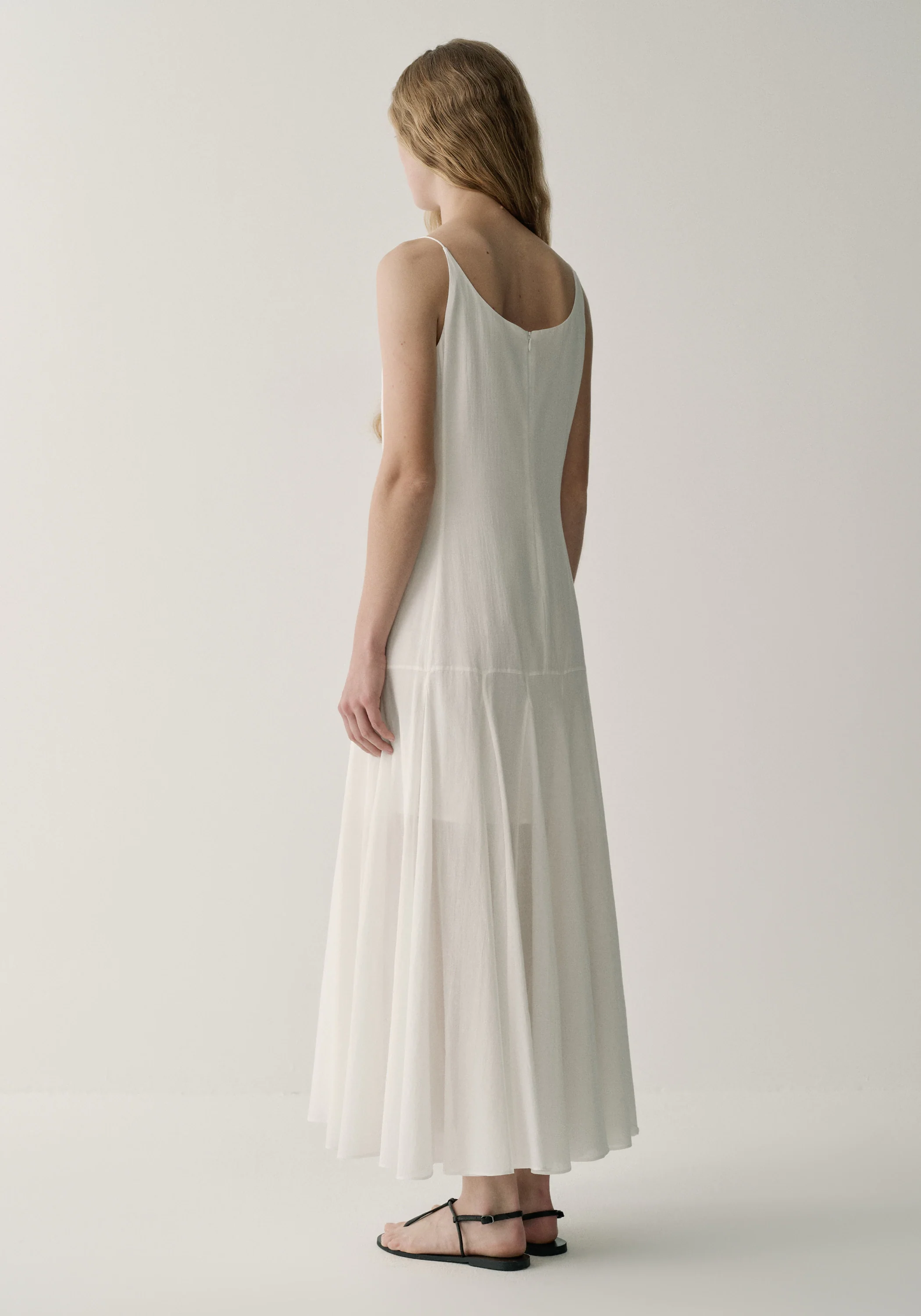 Pleated Cotton Slip Dress - Image 10