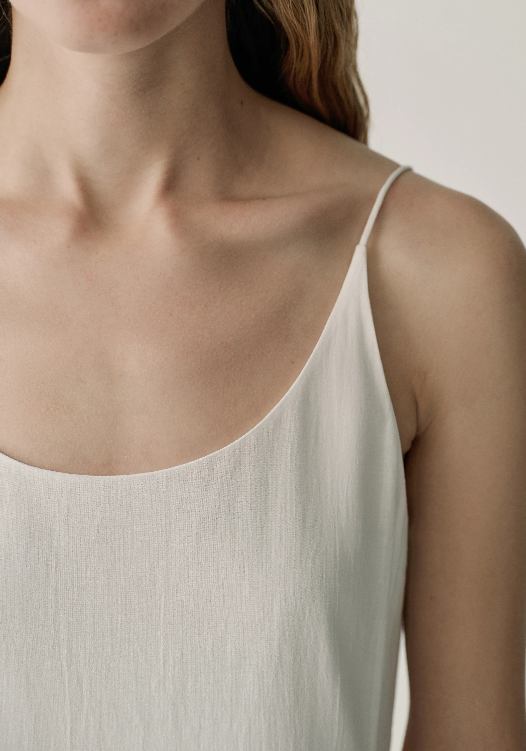 Pleated Cotton Slip Dress - Image 11