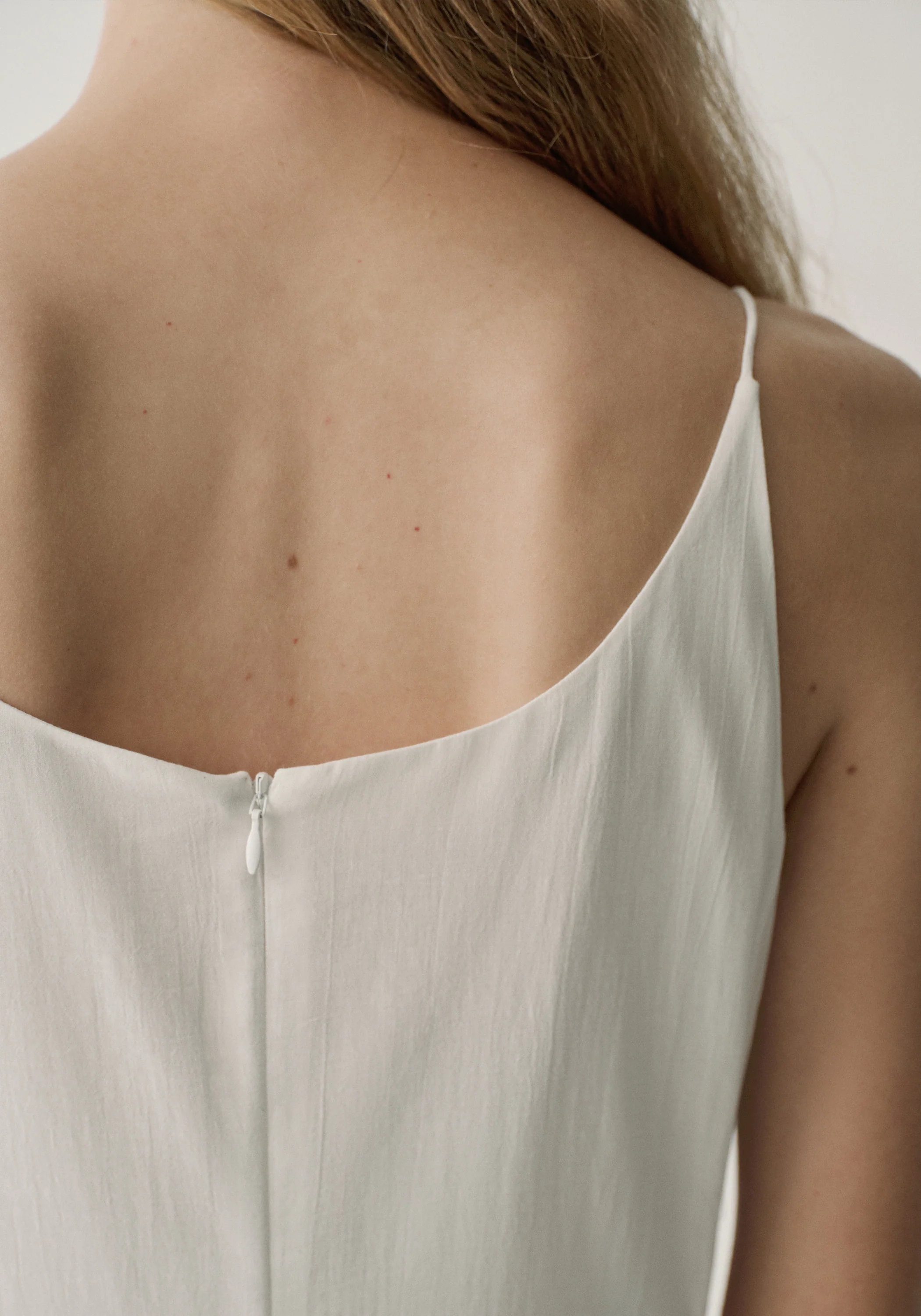 Pleated Cotton Slip Dress - Image 12